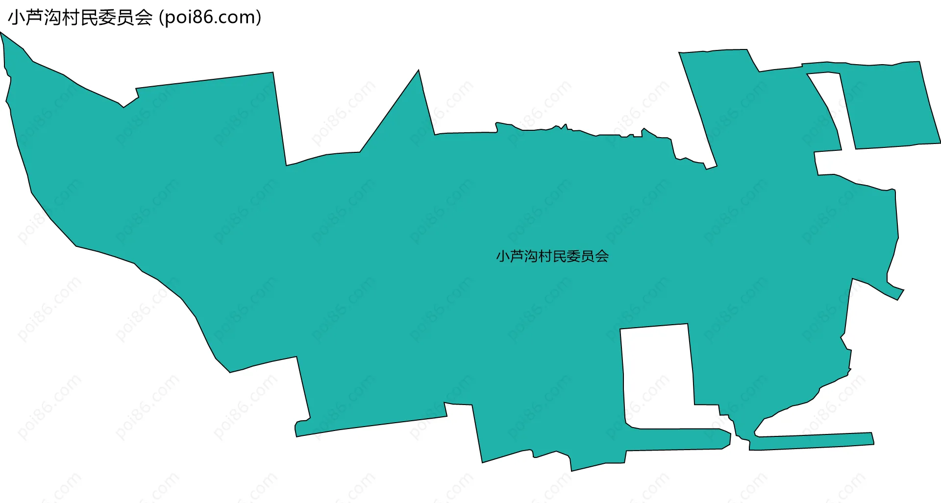 小芦沟村民委员会边界地图