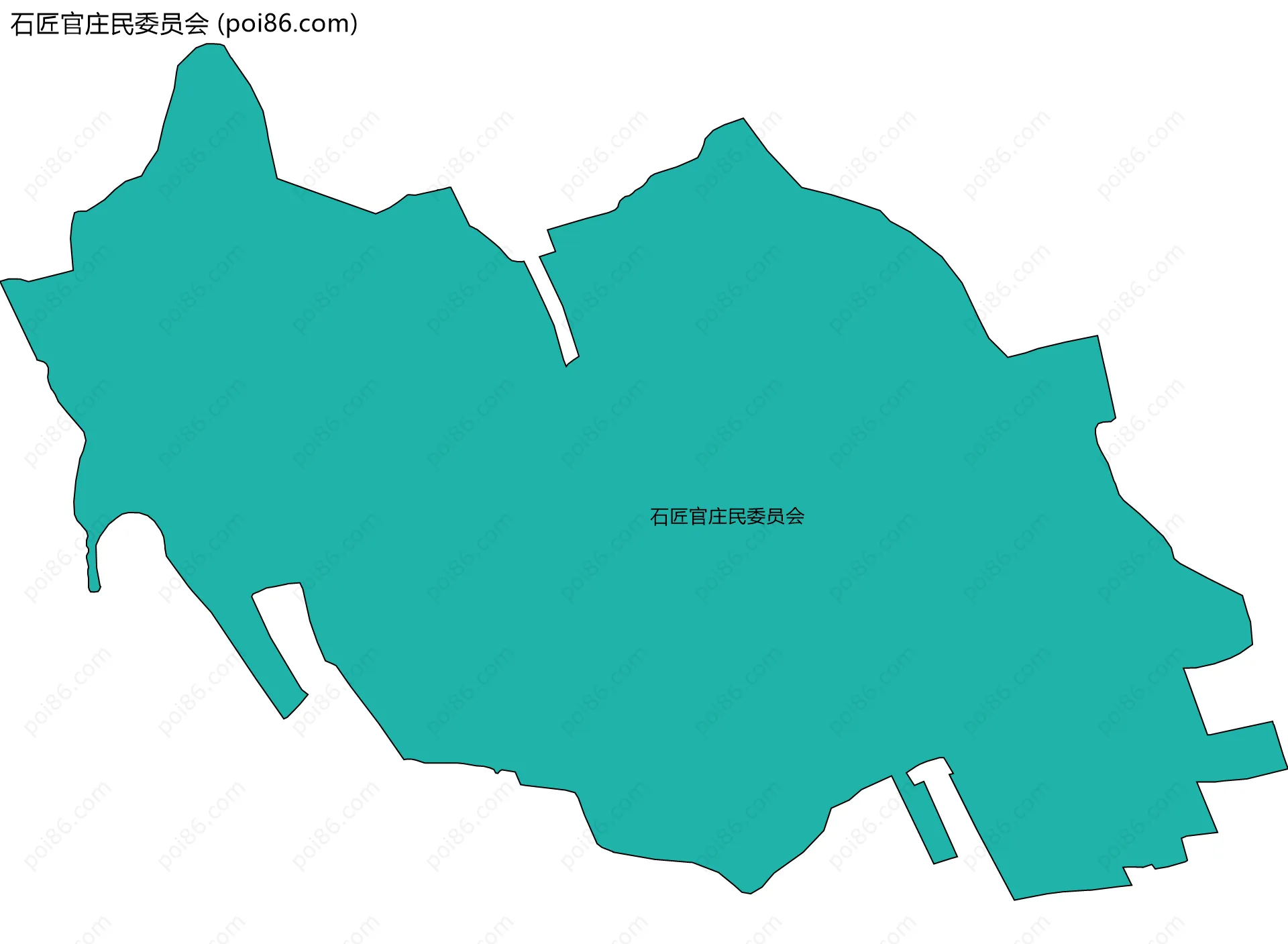 石匠官庄民委员会边界地图