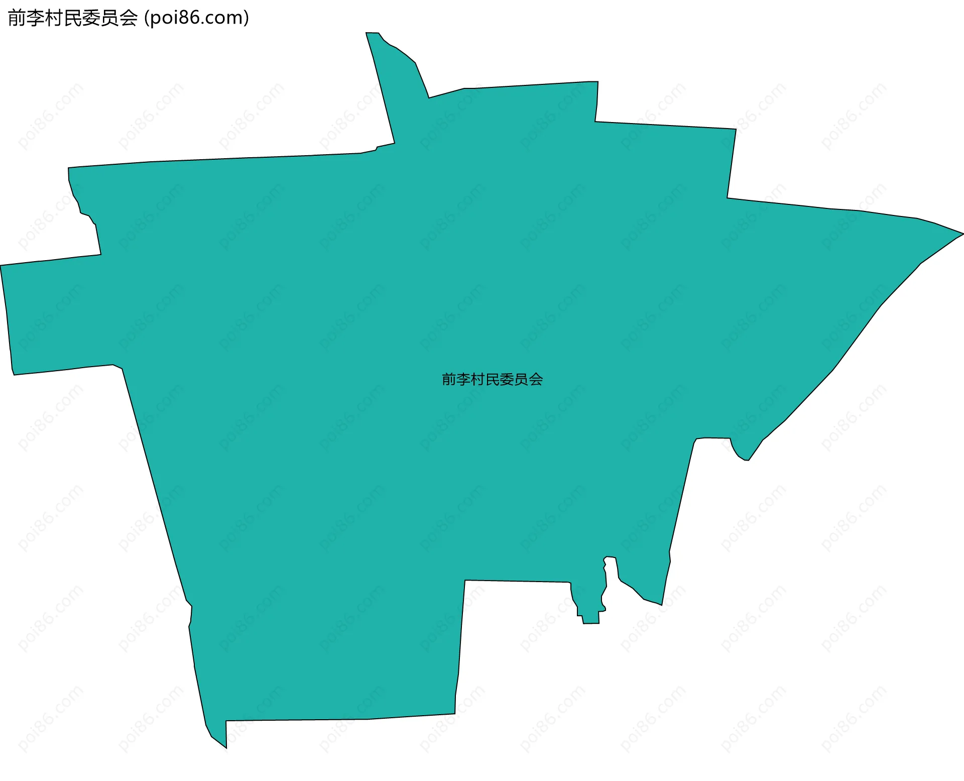 前李村民委员会边界地图