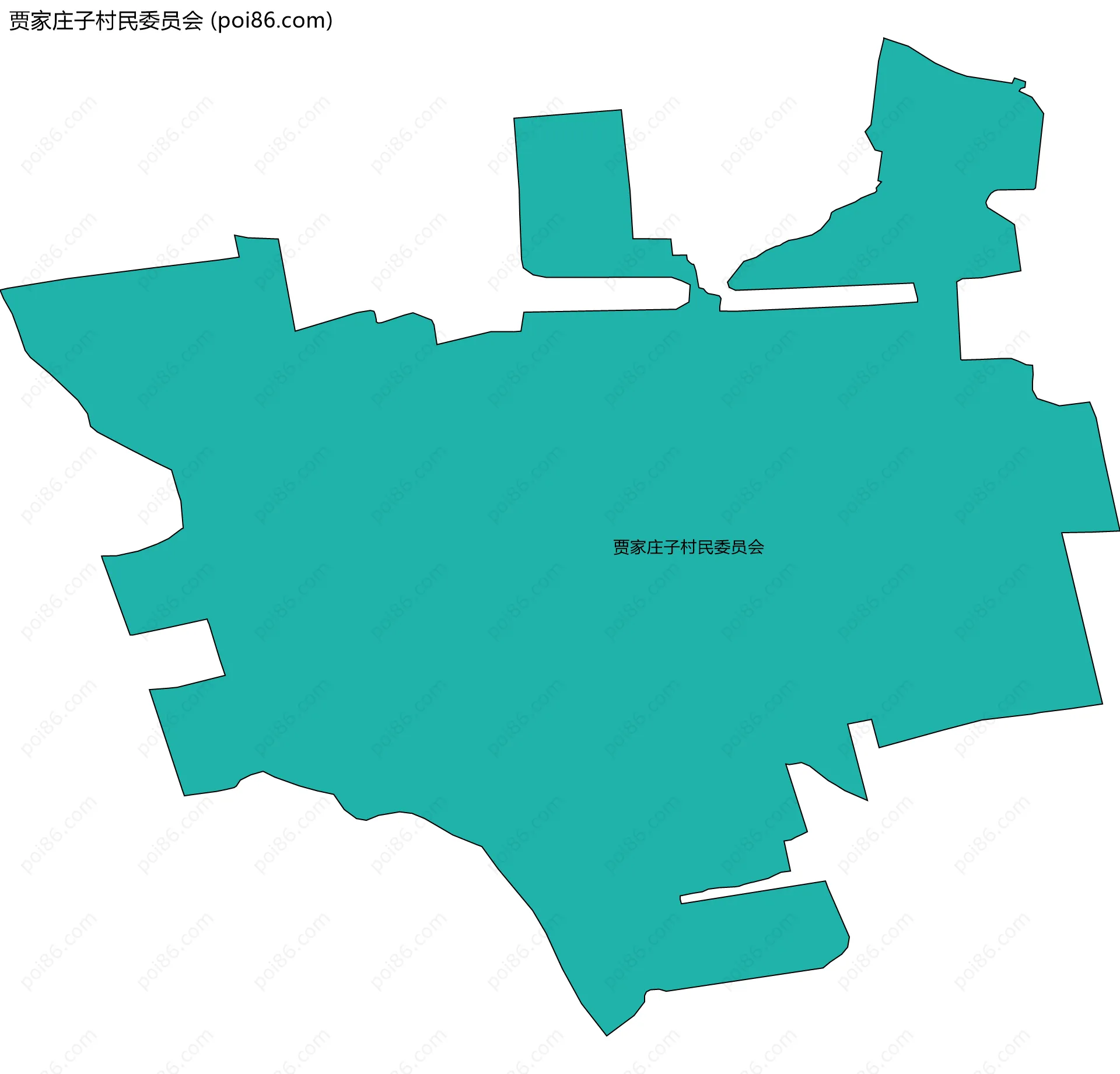 贾家庄子村民委员会边界地图