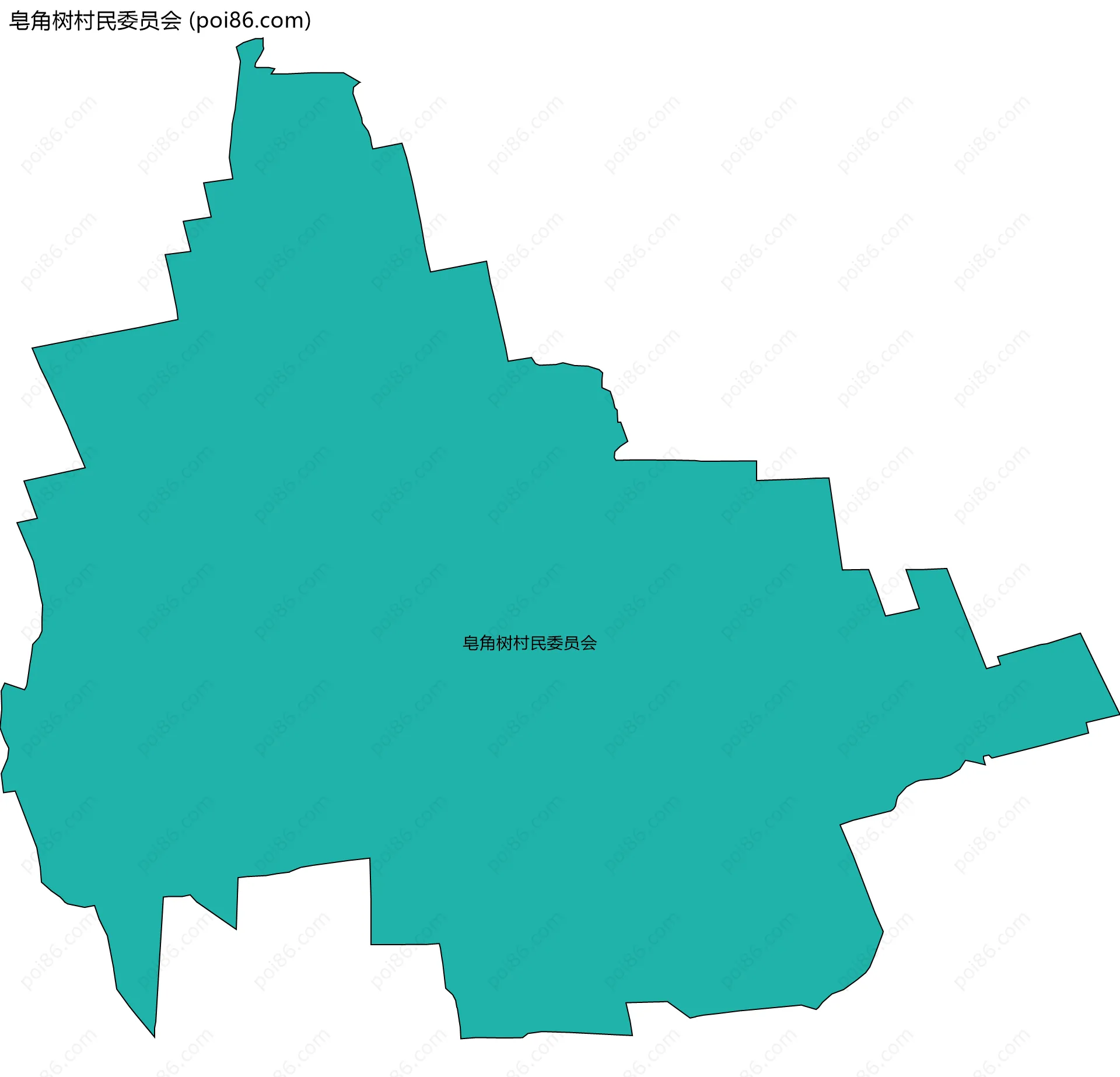皂角树村民委员会边界地图