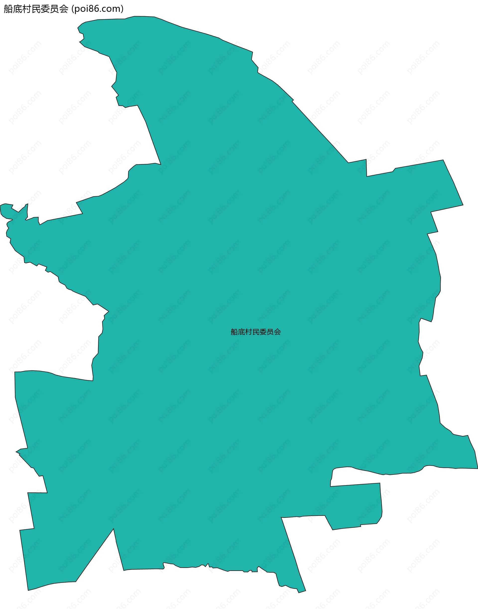 船底村民委员会边界地图