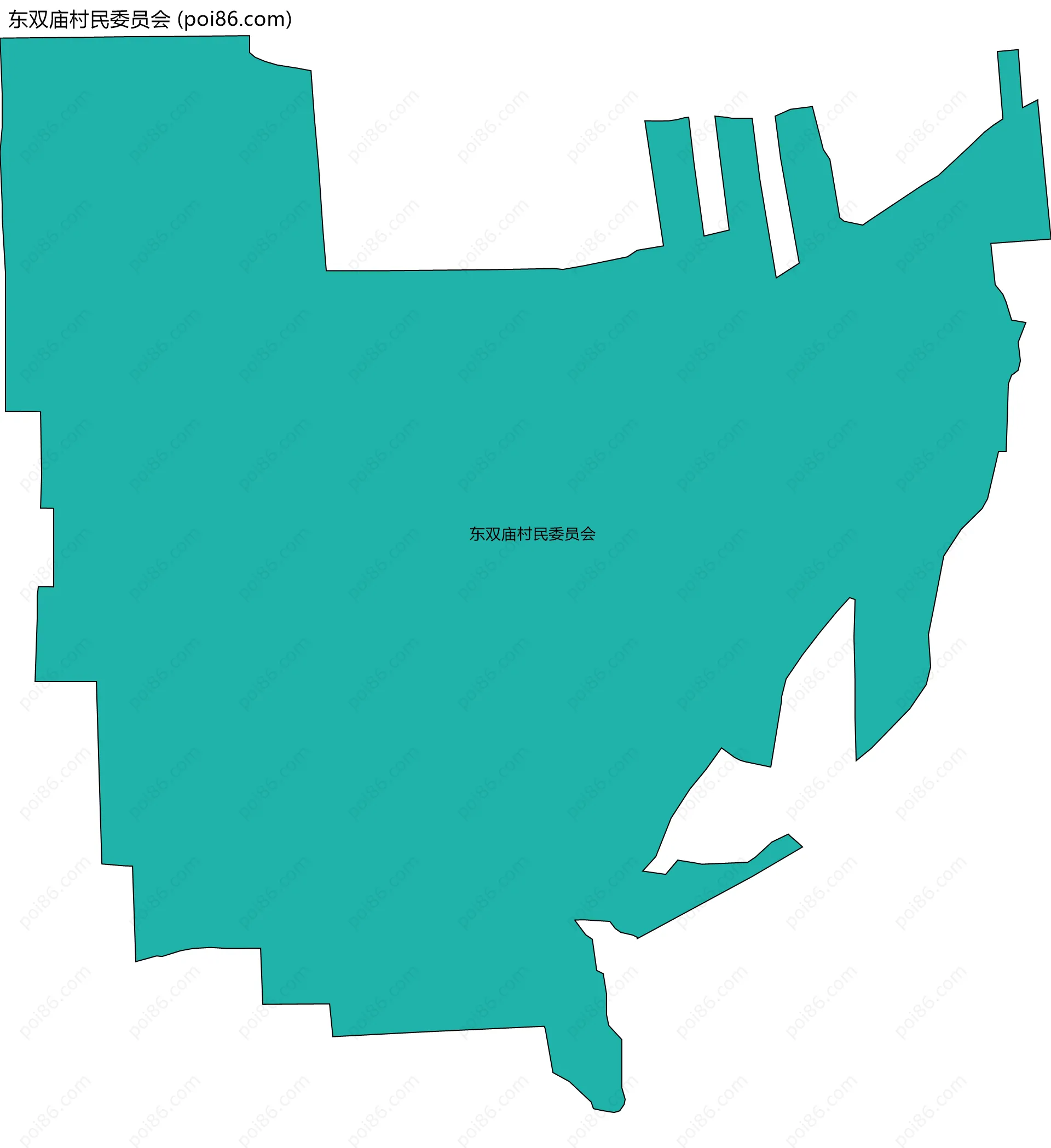 东双庙村民委员会边界地图