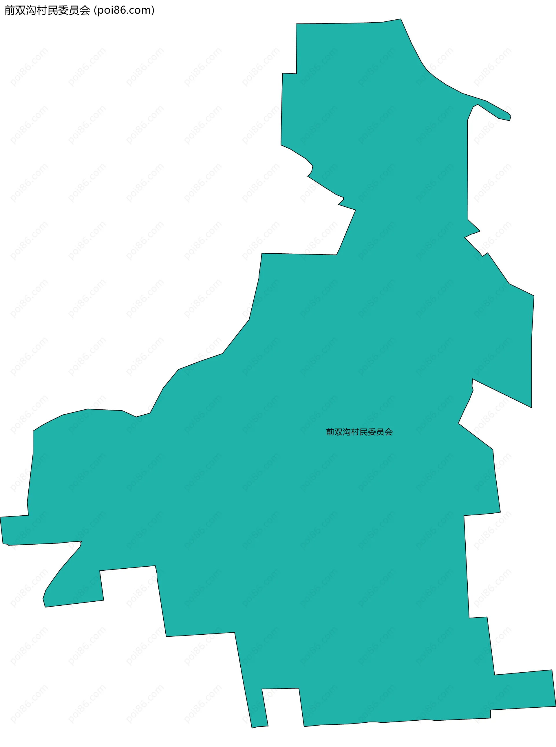 前双沟村民委员会边界地图