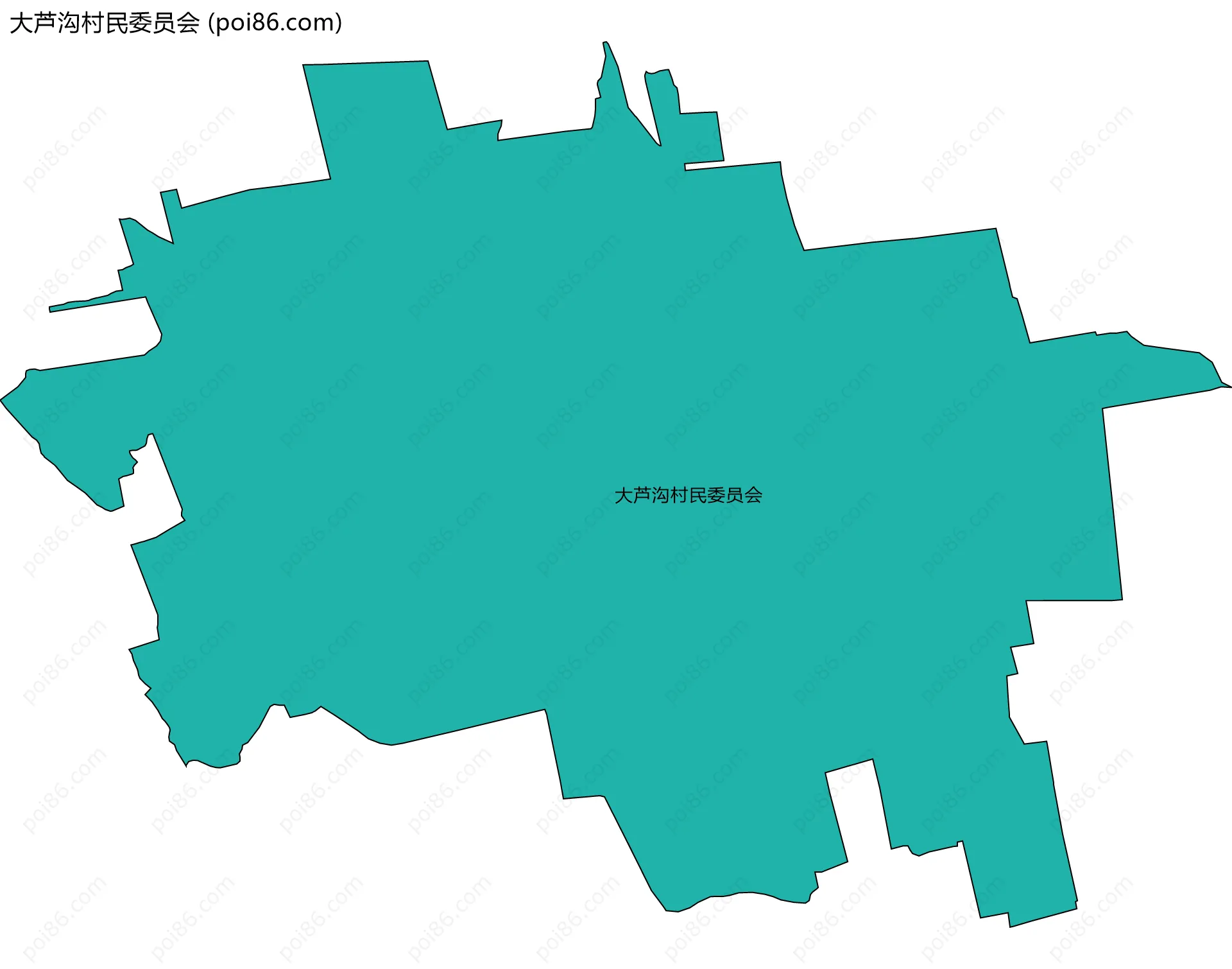 大芦沟村民委员会边界地图