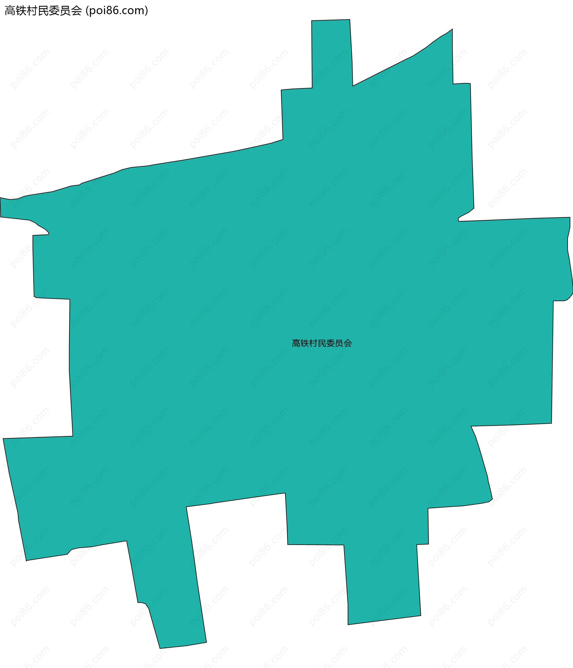 高铁村民委员会边界地图