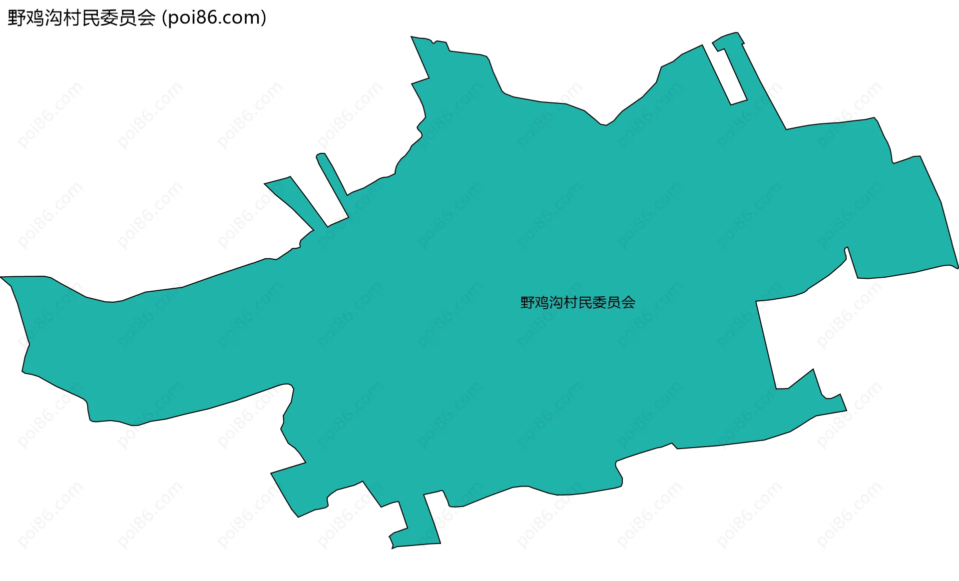 野鸡沟村民委员会边界地图