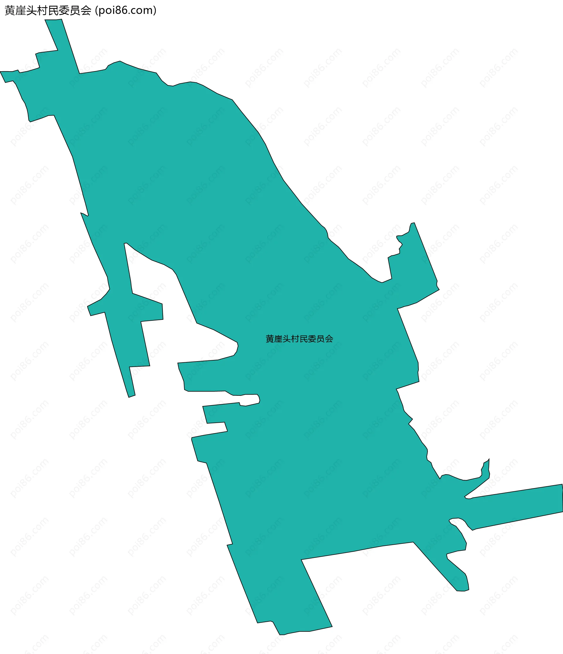 黄崖头村民委员会边界地图