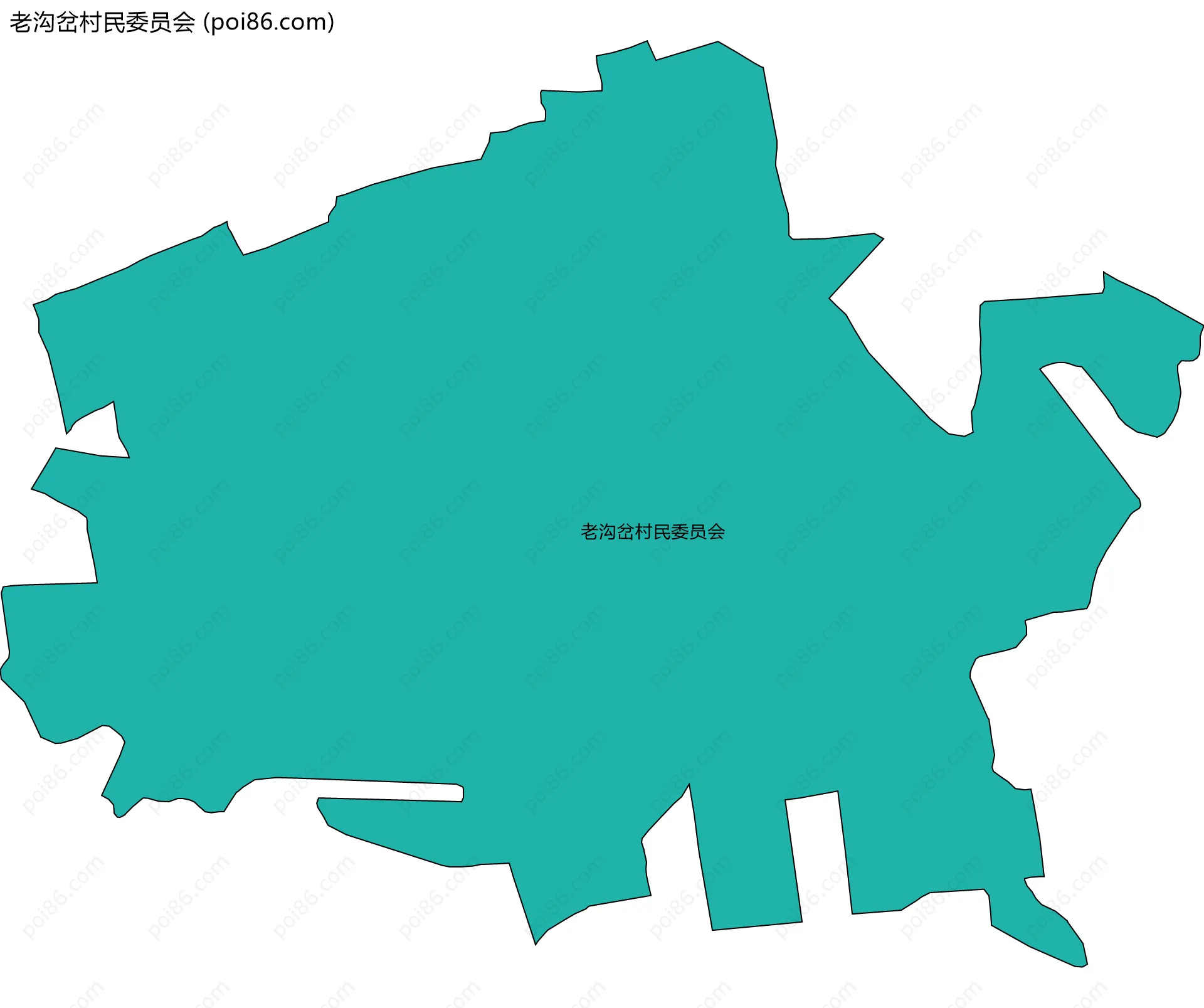 老沟岔村民委员会边界地图