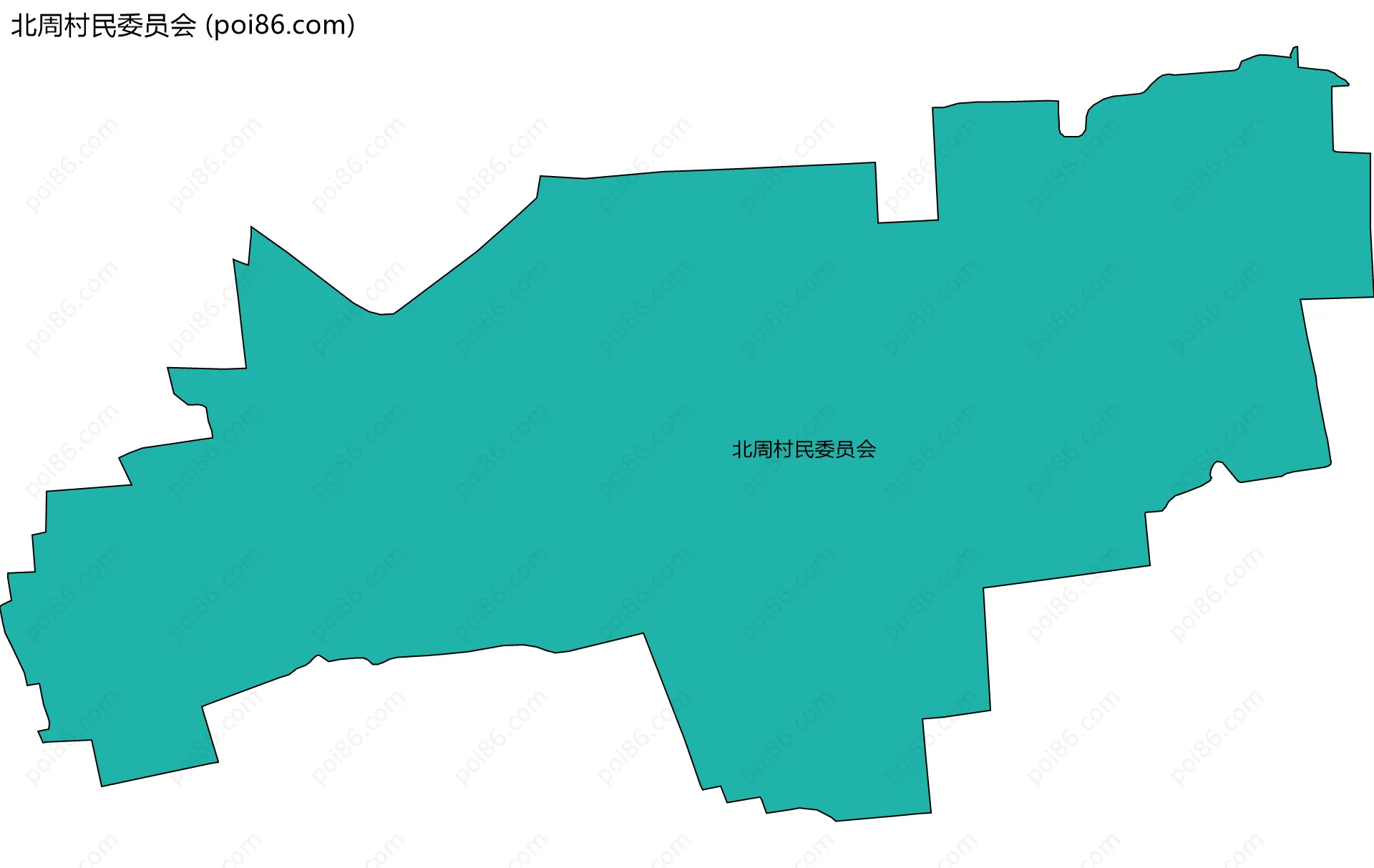 北周村民委员会边界地图