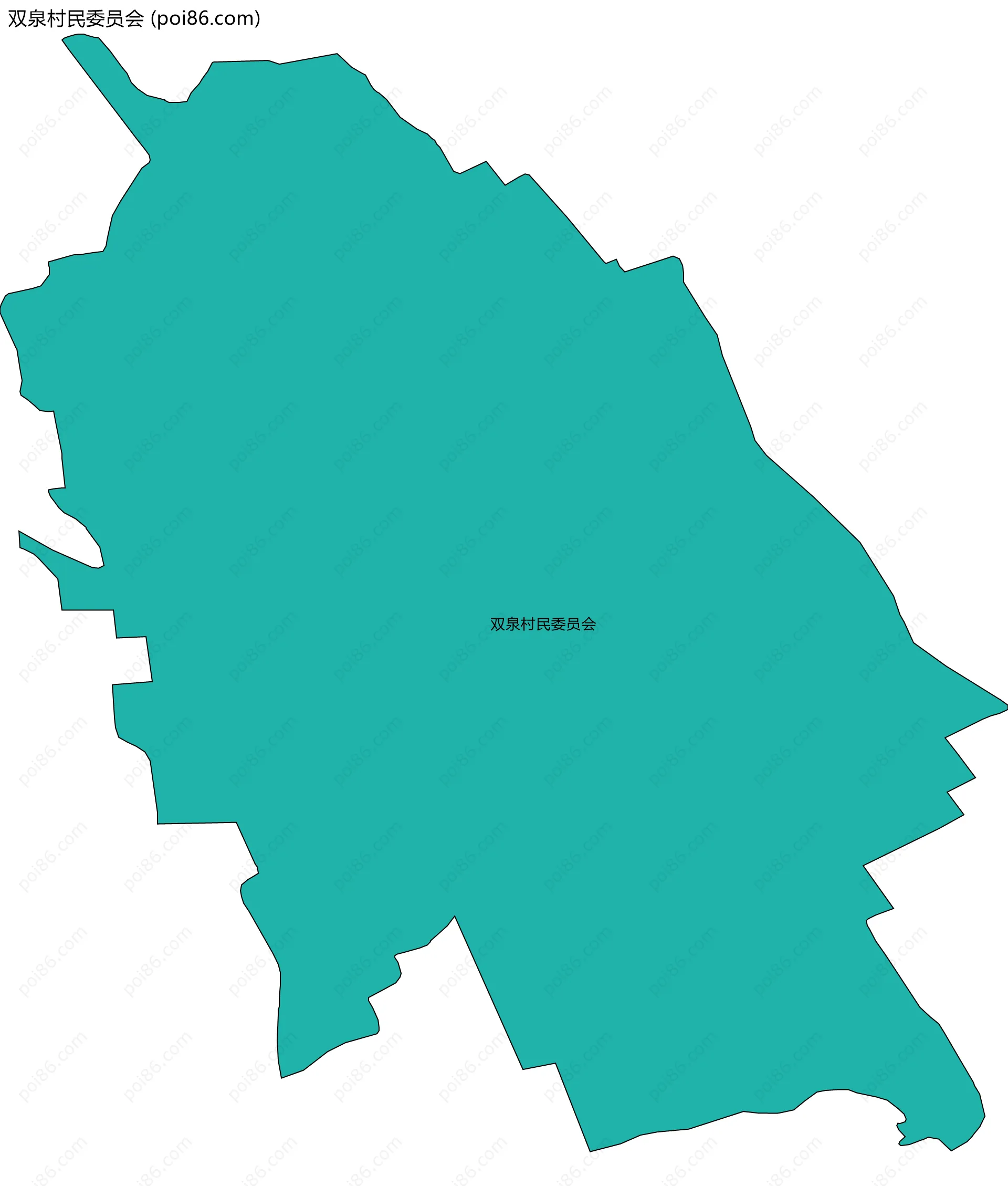 双泉村民委员会边界地图