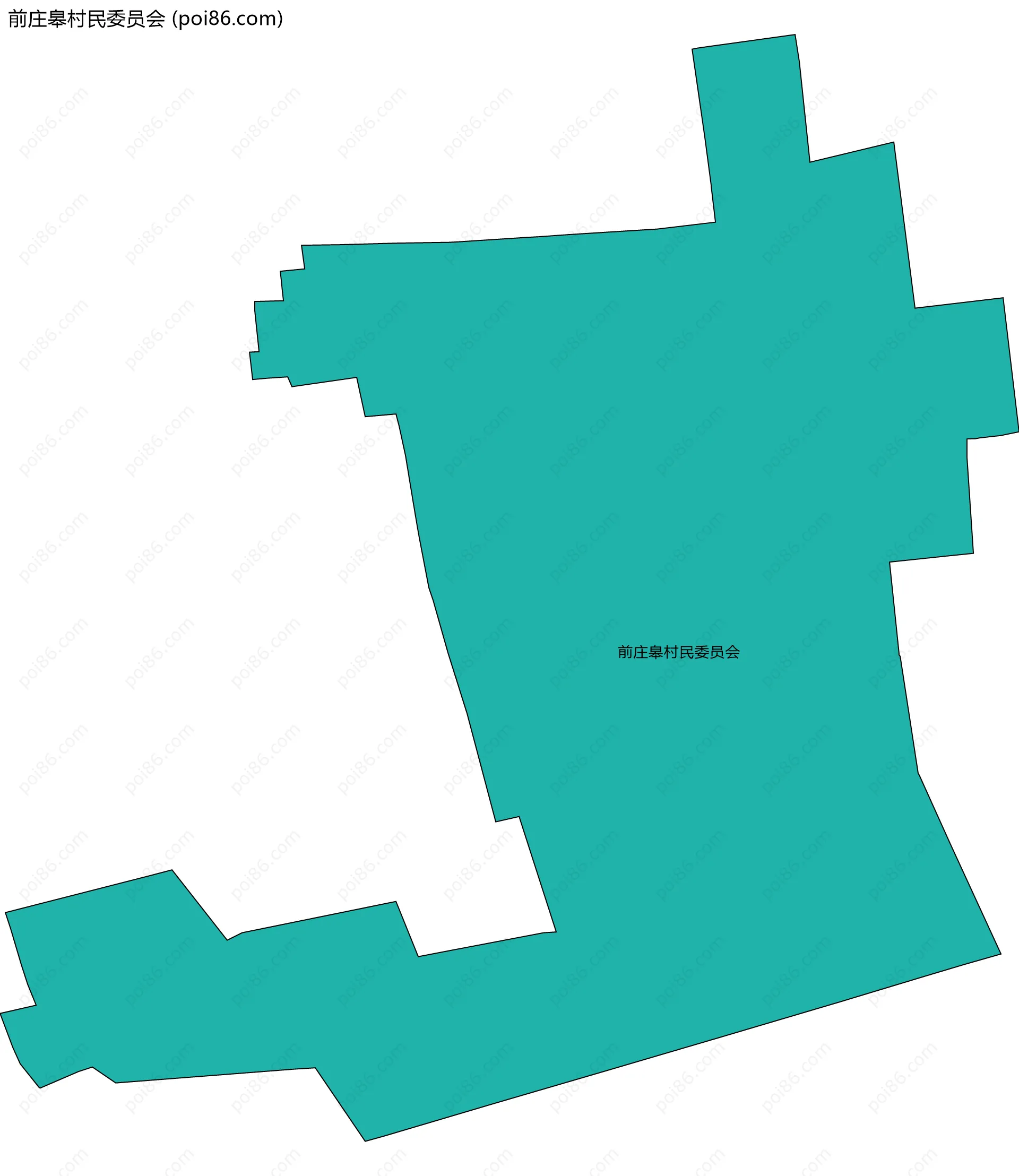 前庄皋村民委员会边界地图