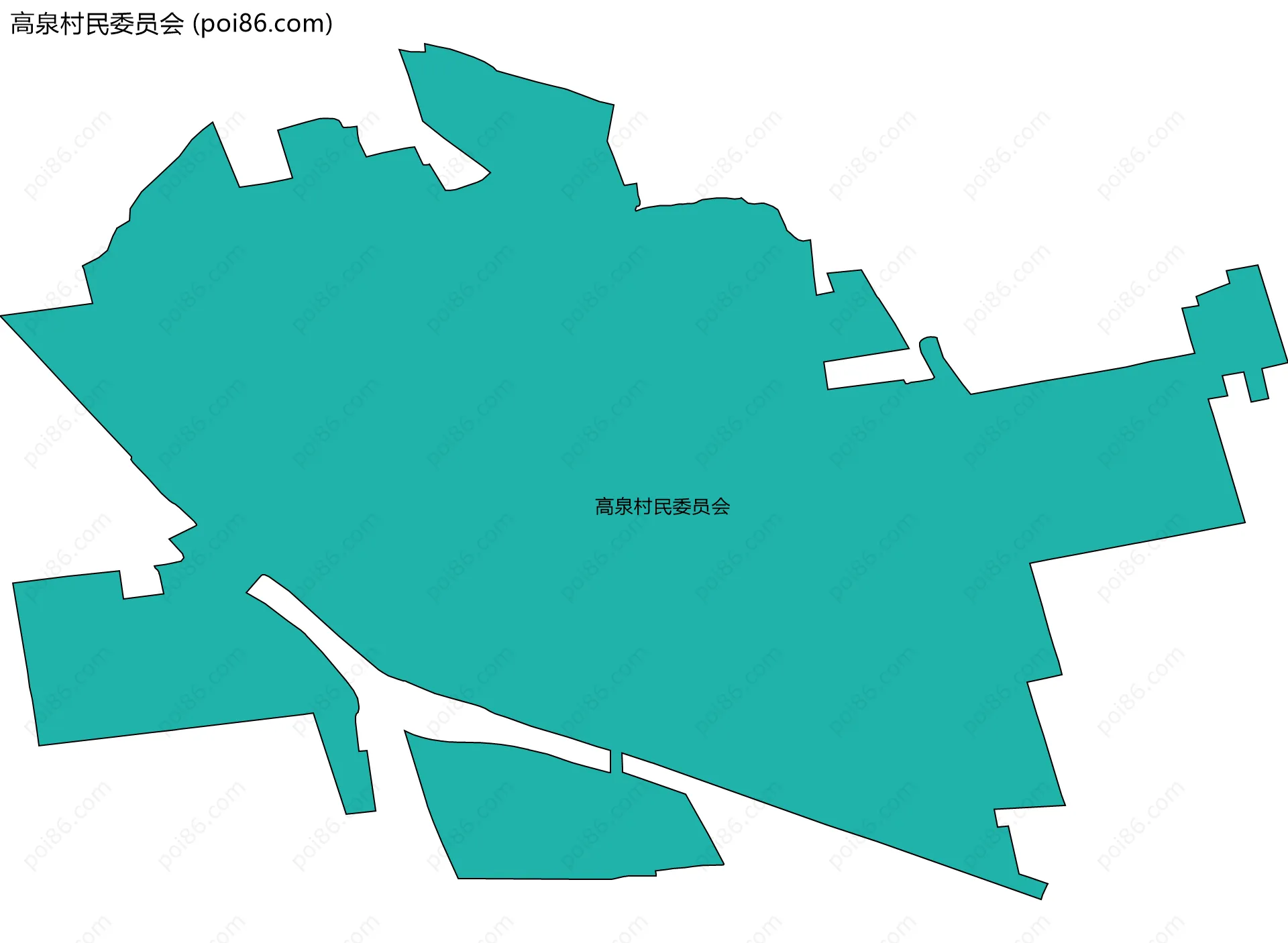 高泉村民委员会边界地图