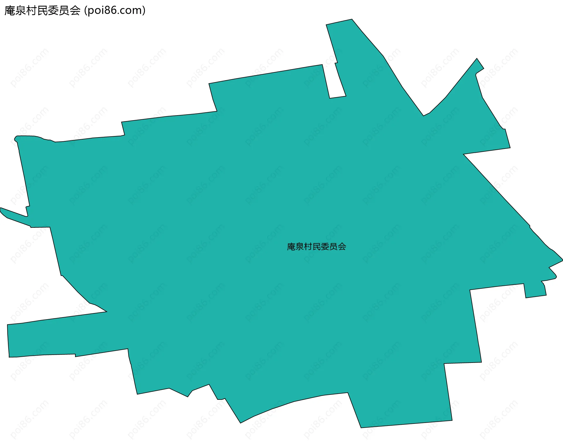 庵泉村民委员会边界地图