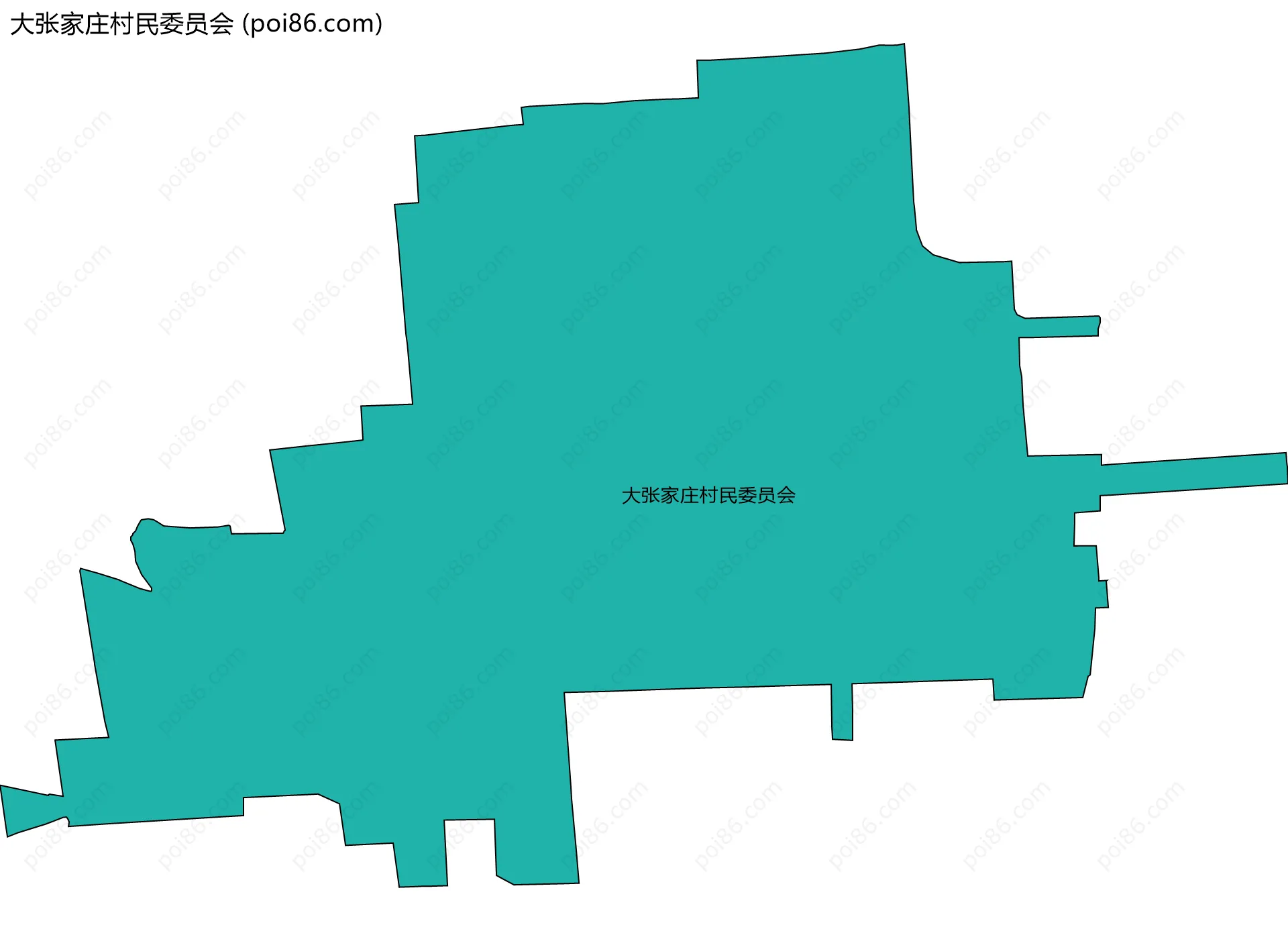 大张家庄村民委员会边界地图