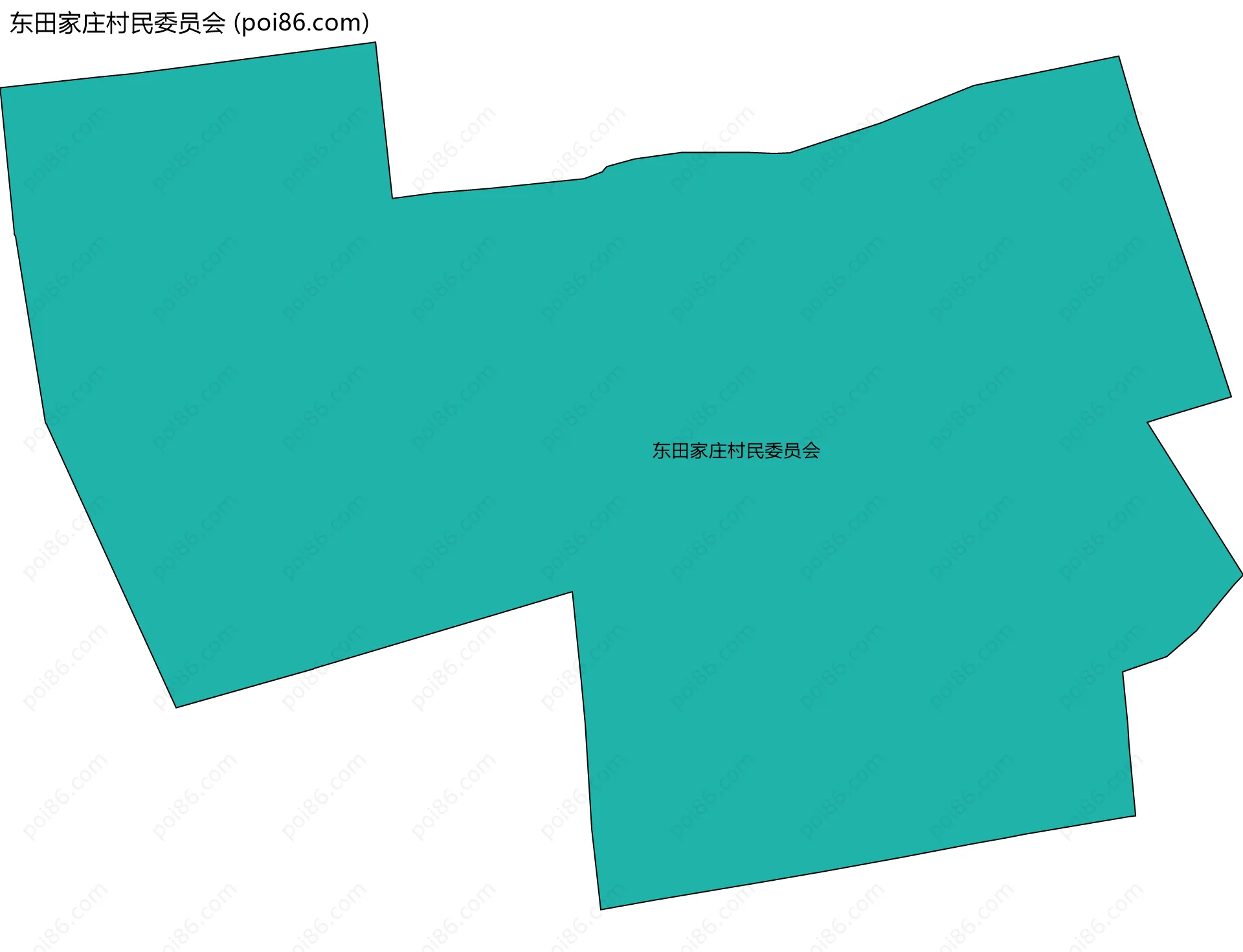 东田家庄村民委员会边界地图