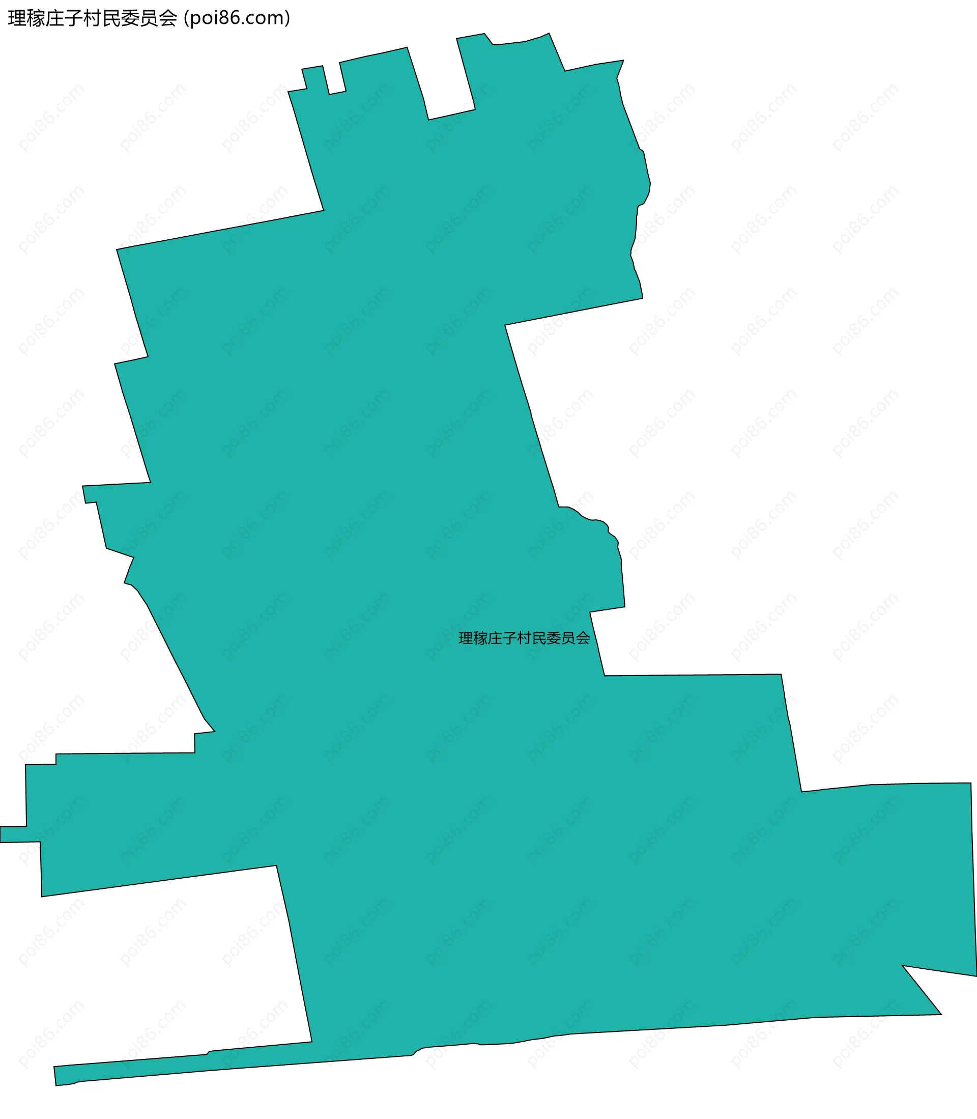 理稼庄子村民委员会边界地图