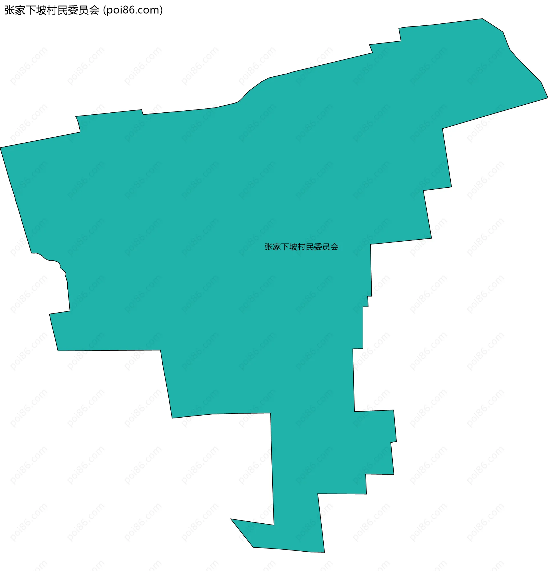 张家下坡村民委员会边界地图