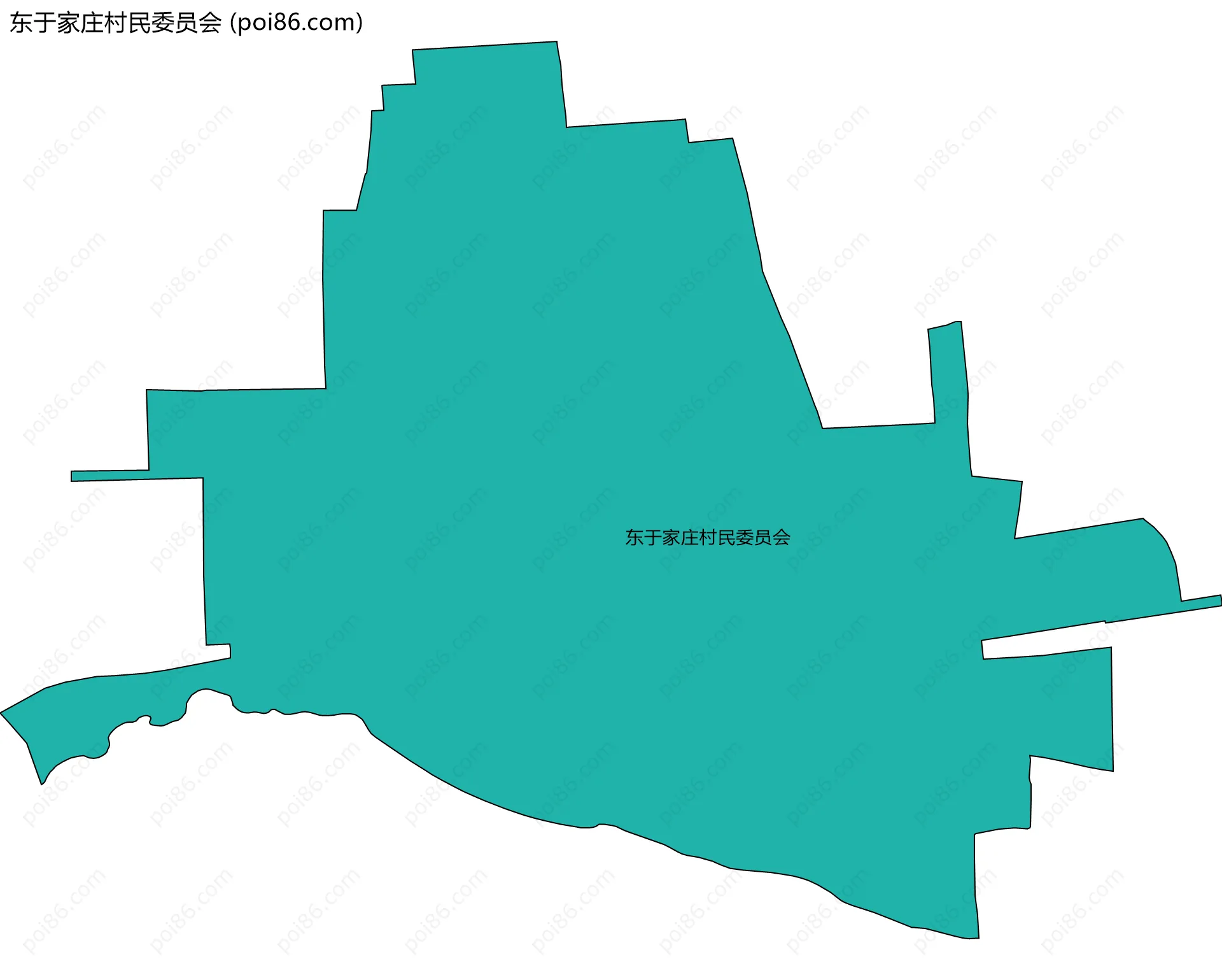 东于家庄村民委员会边界地图