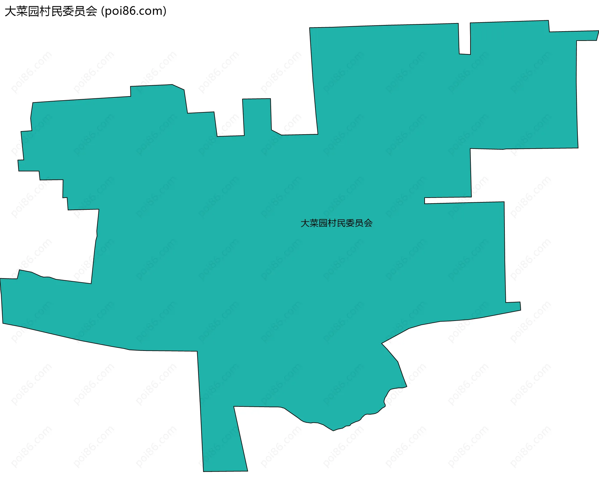大菜园村民委员会边界地图