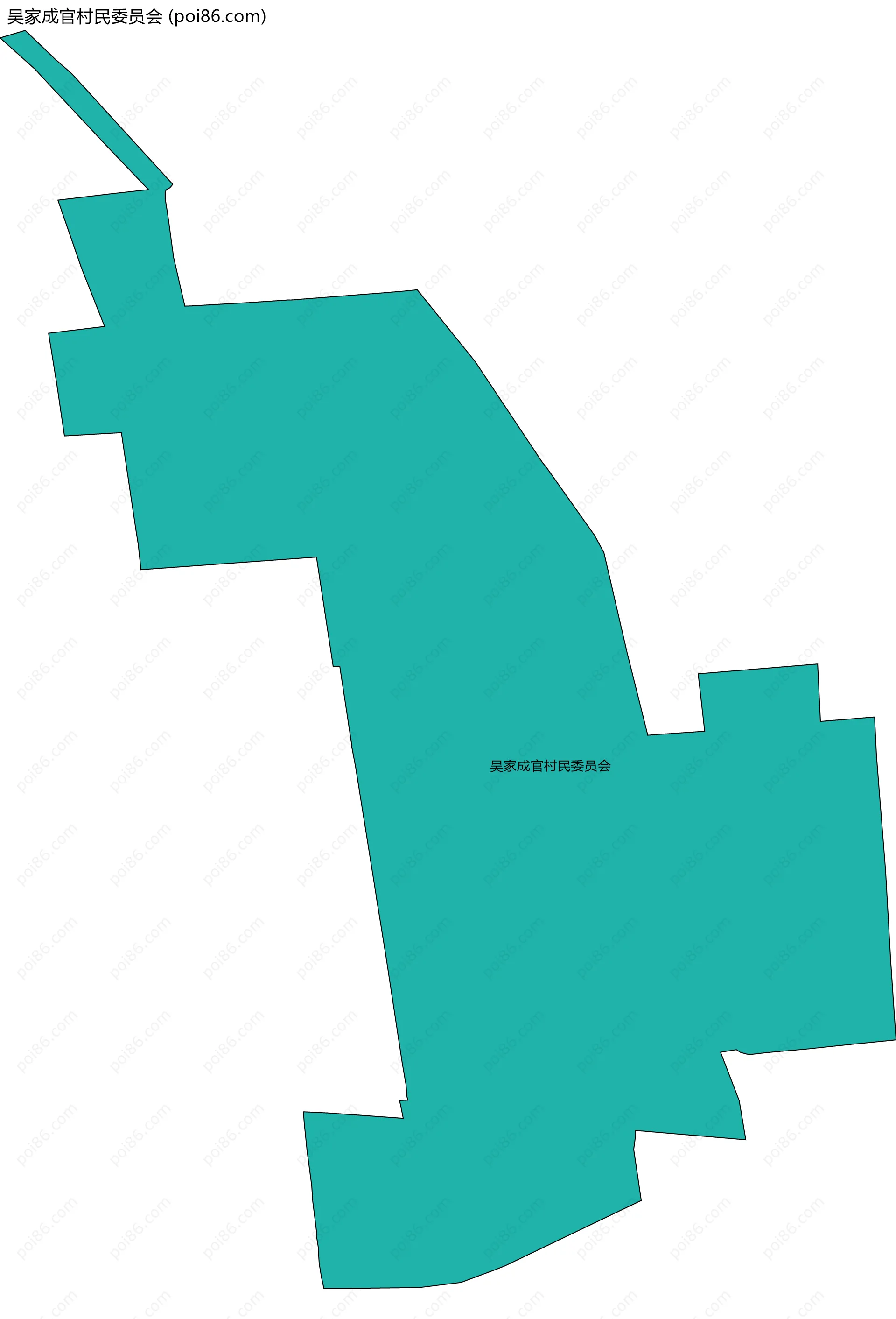 吴家成官村民委员会边界地图