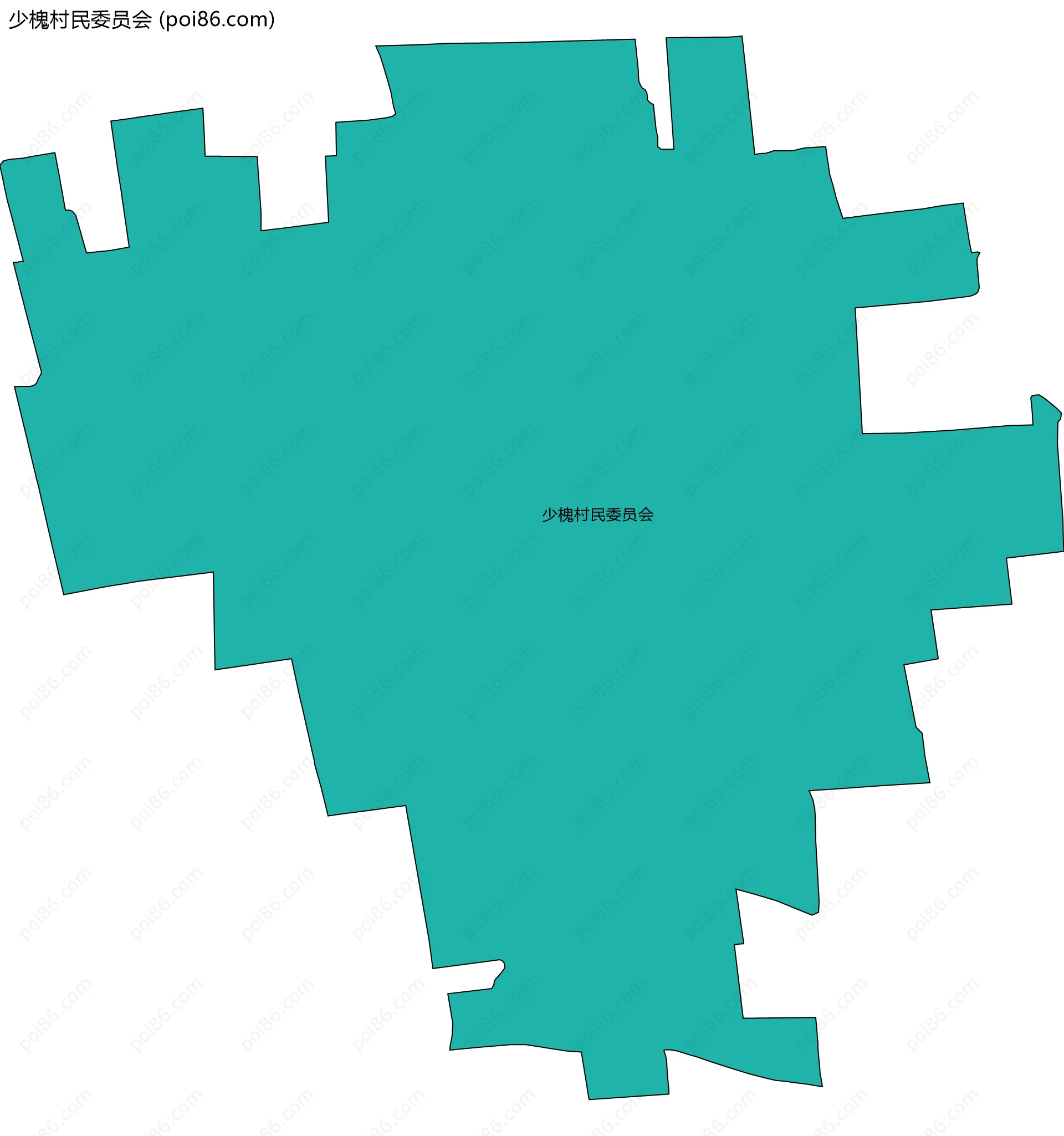 少槐村民委员会边界地图