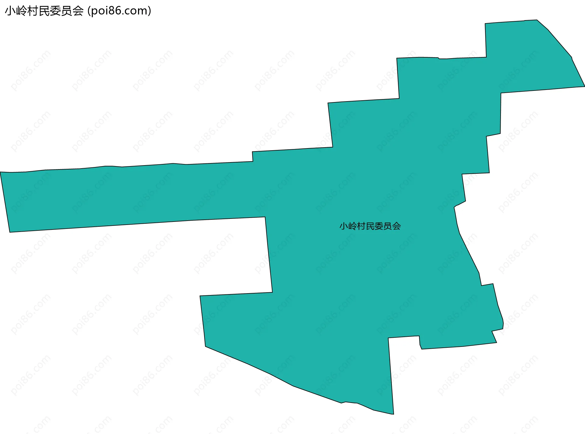 小岭村民委员会边界地图