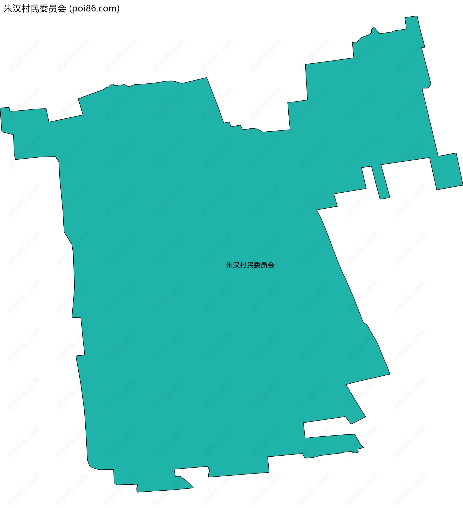 朱汉村民委员会边界地图