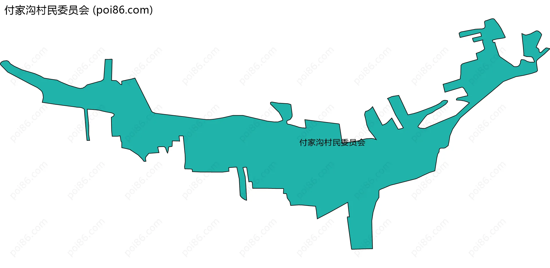 付家沟村民委员会边界地图