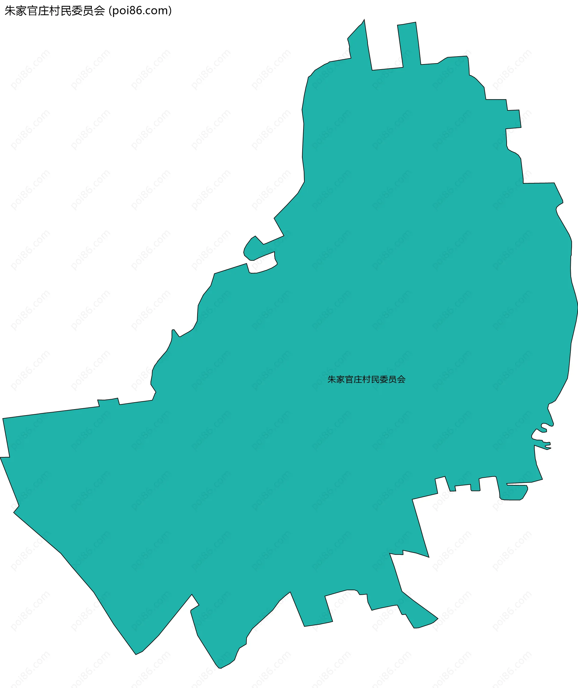 朱家官庄村民委员会边界地图