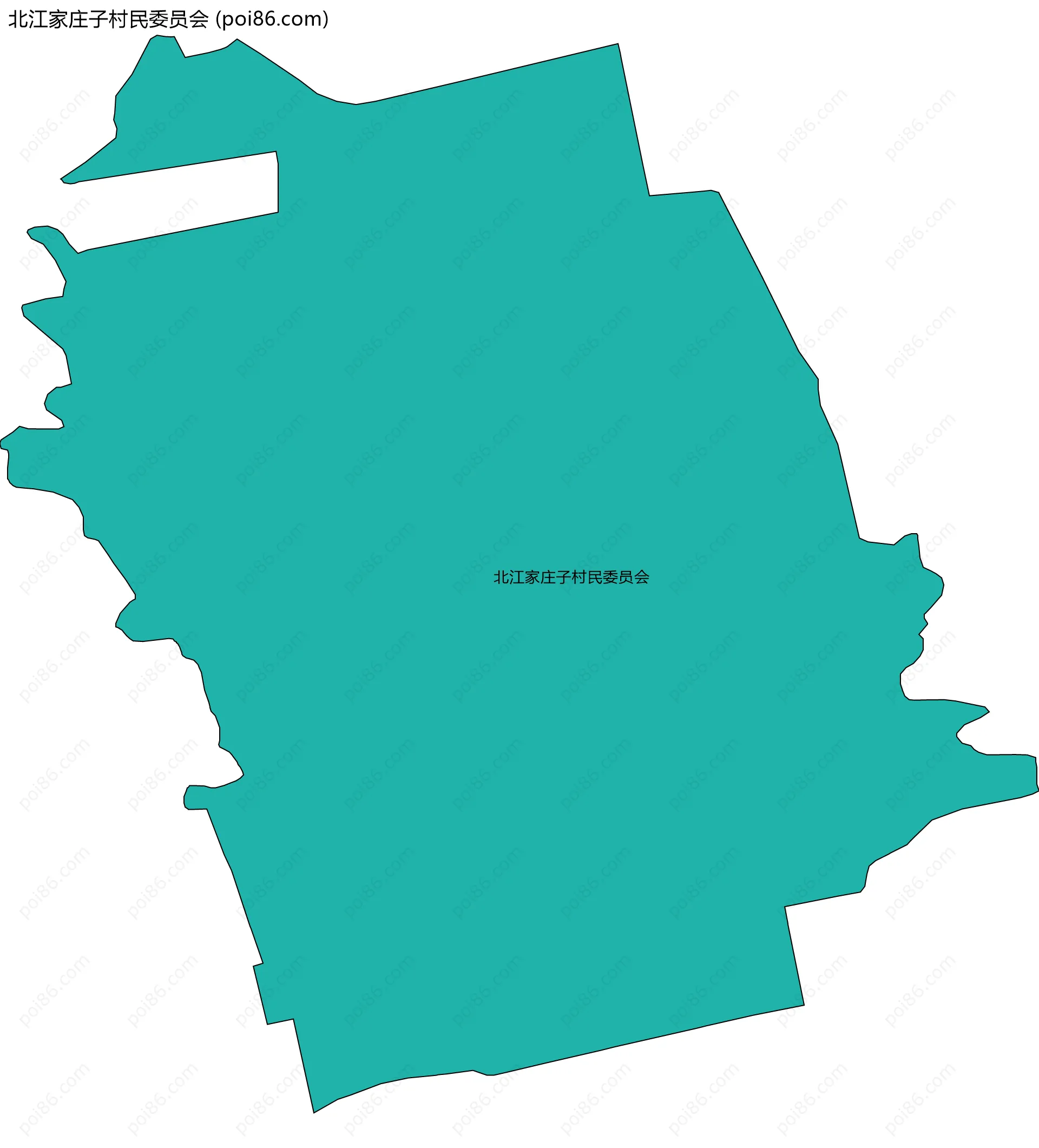北江家庄子村民委员会边界地图