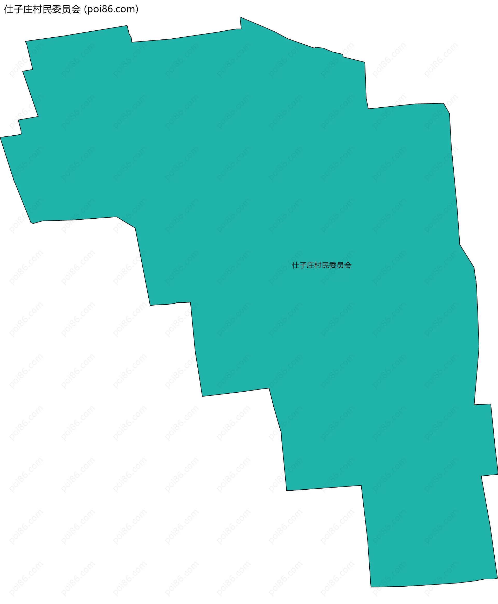 仕子庄村民委员会边界地图