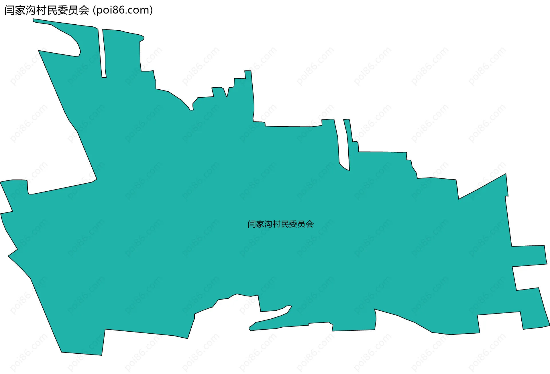 闫家沟村民委员会边界地图