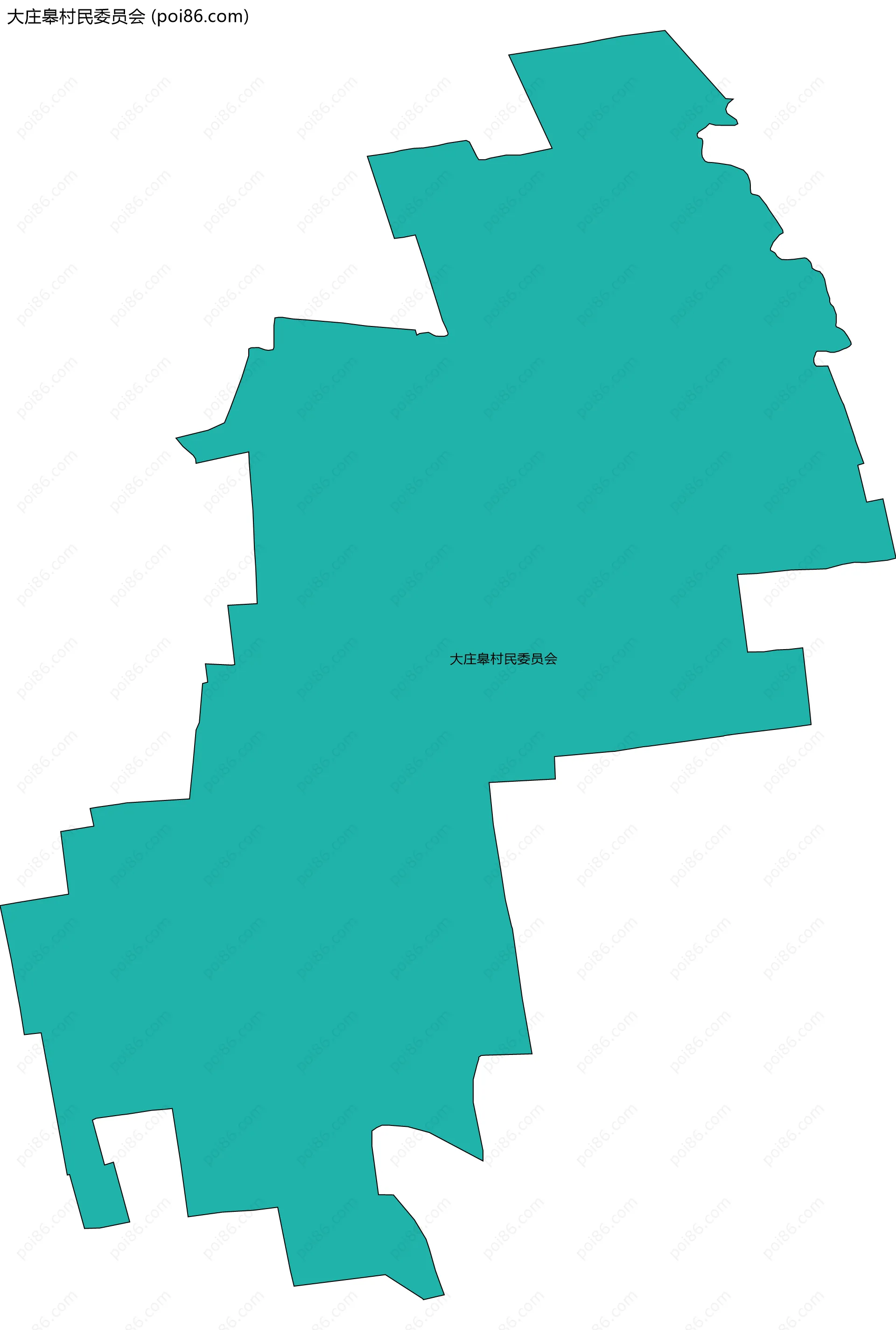 大庄皋村民委员会边界地图