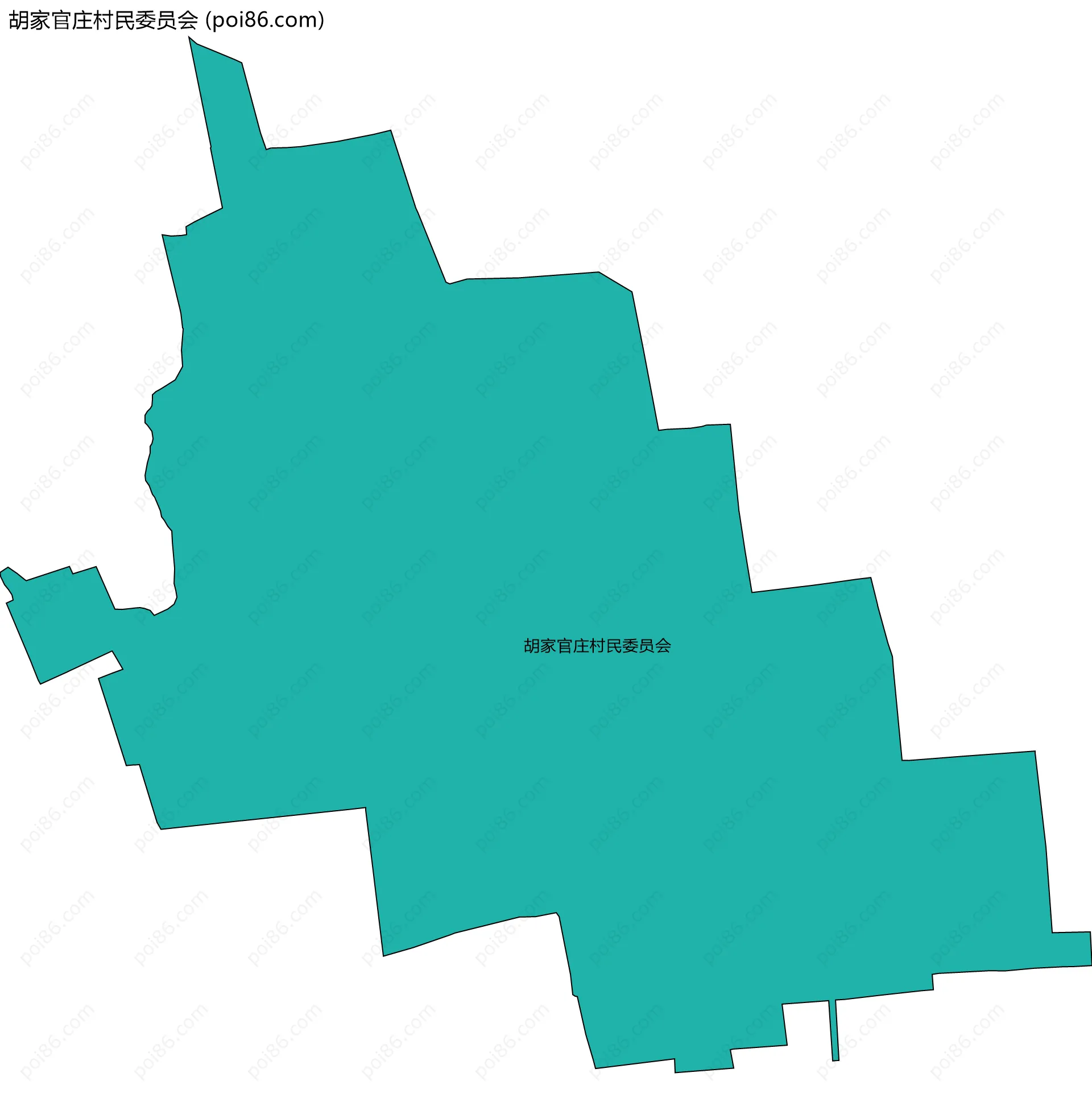 胡家官庄村民委员会边界地图