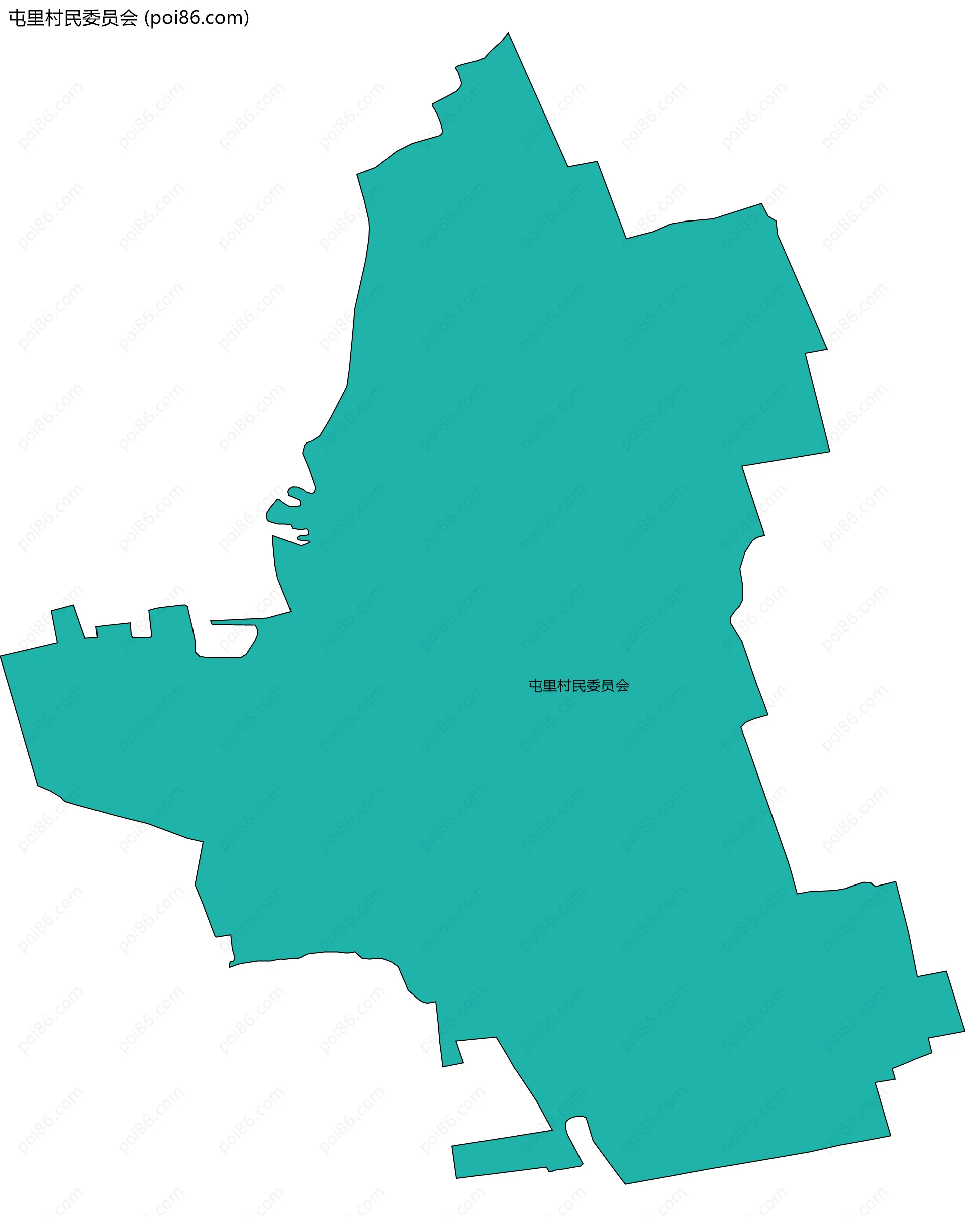 屯里村民委员会边界地图