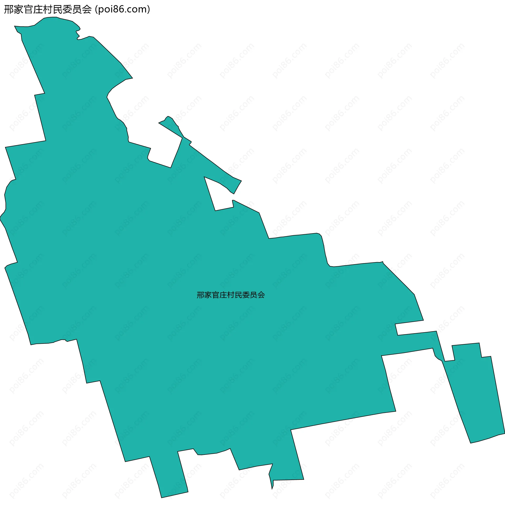 邢家官庄村民委员会边界地图