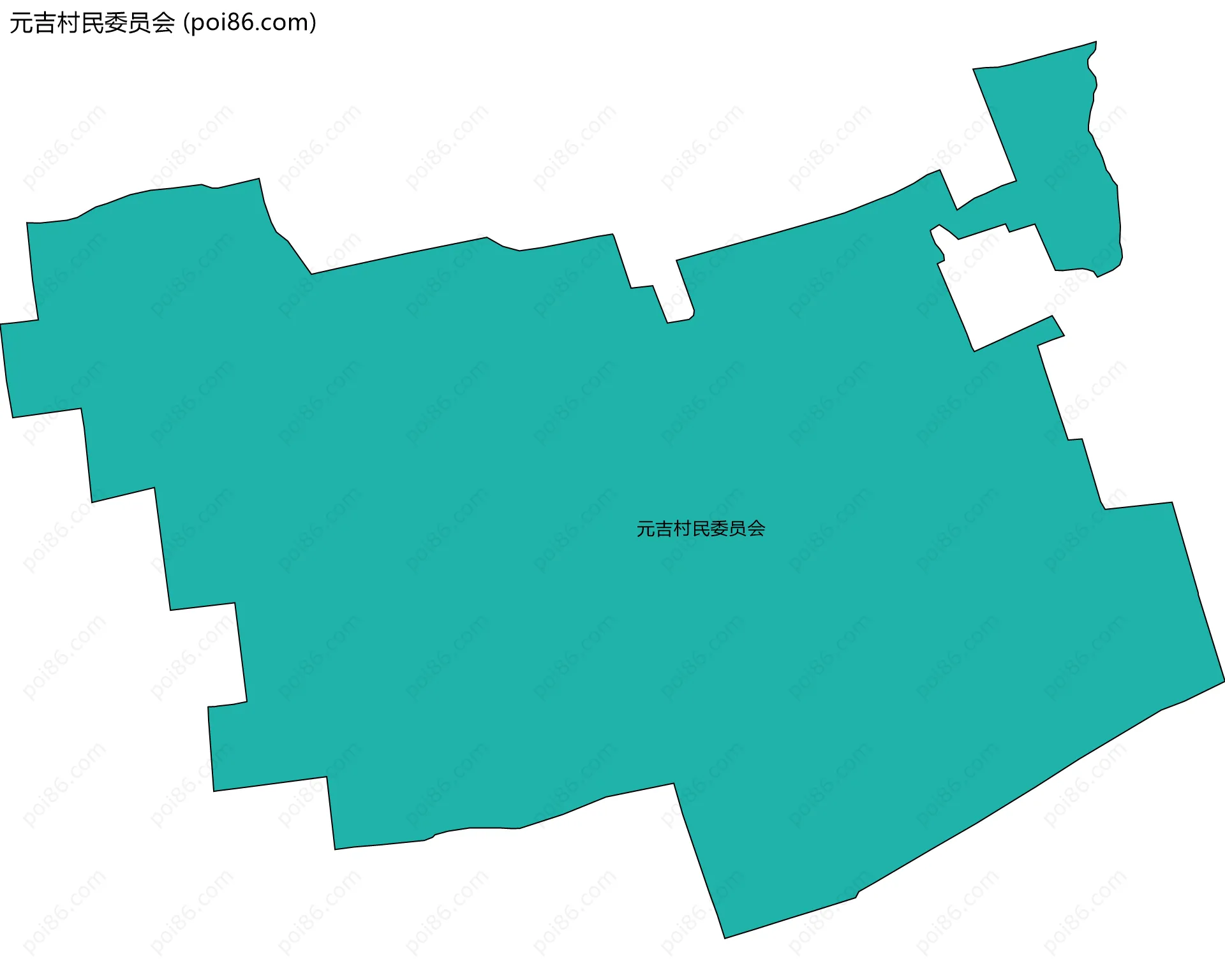 元吉村民委员会边界地图