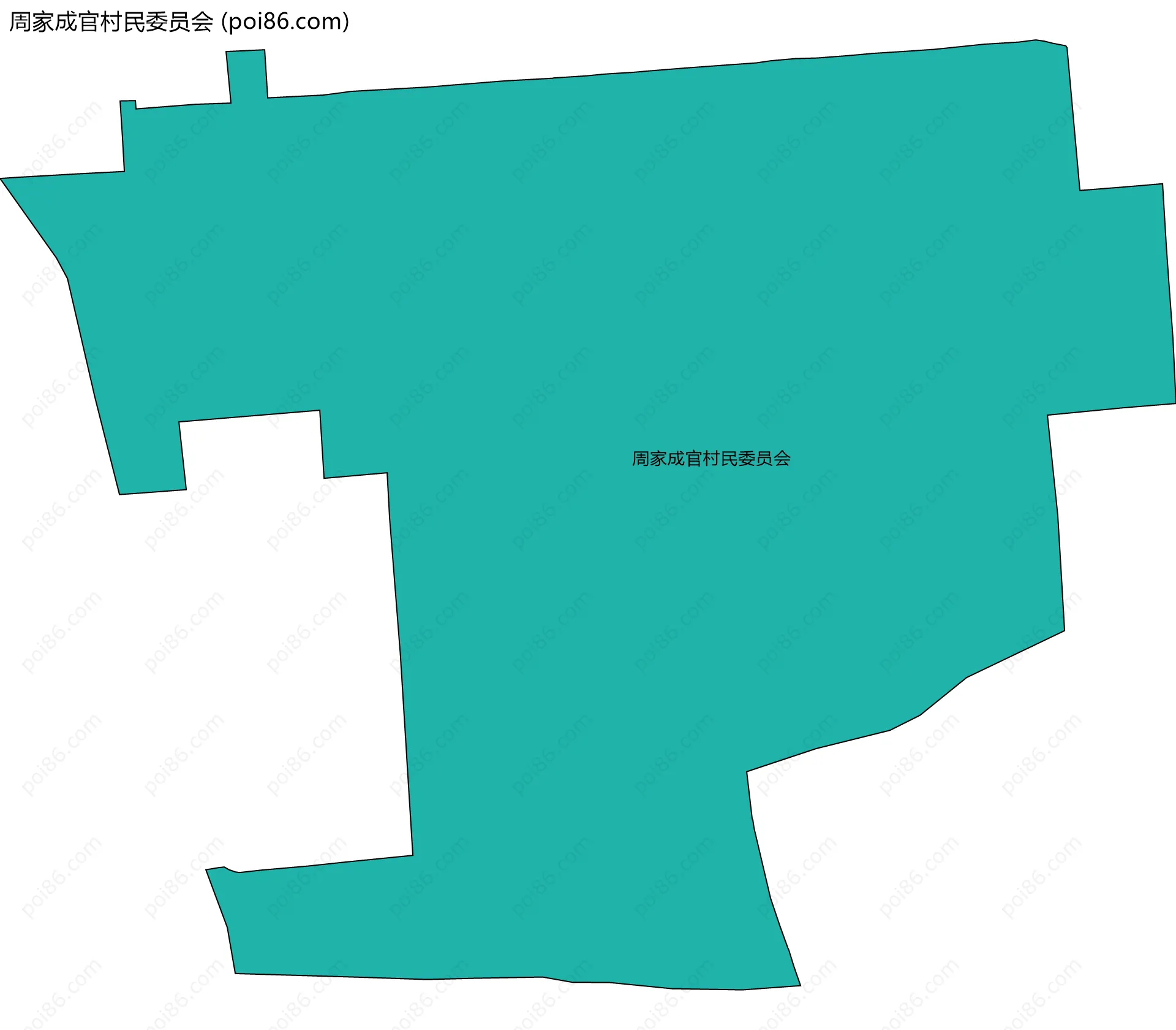 周家成官村民委员会边界地图