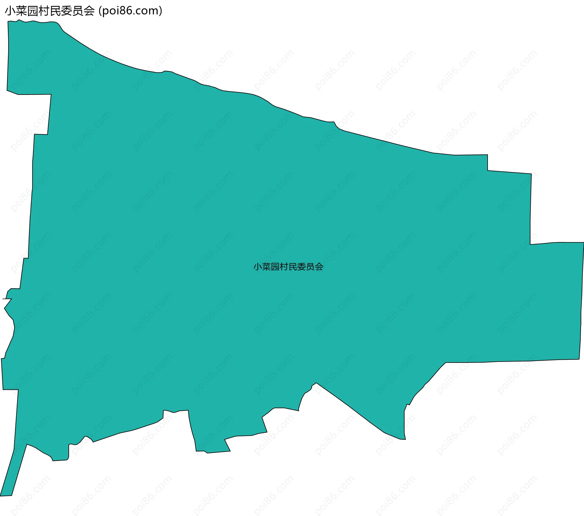 小菜园村民委员会边界地图