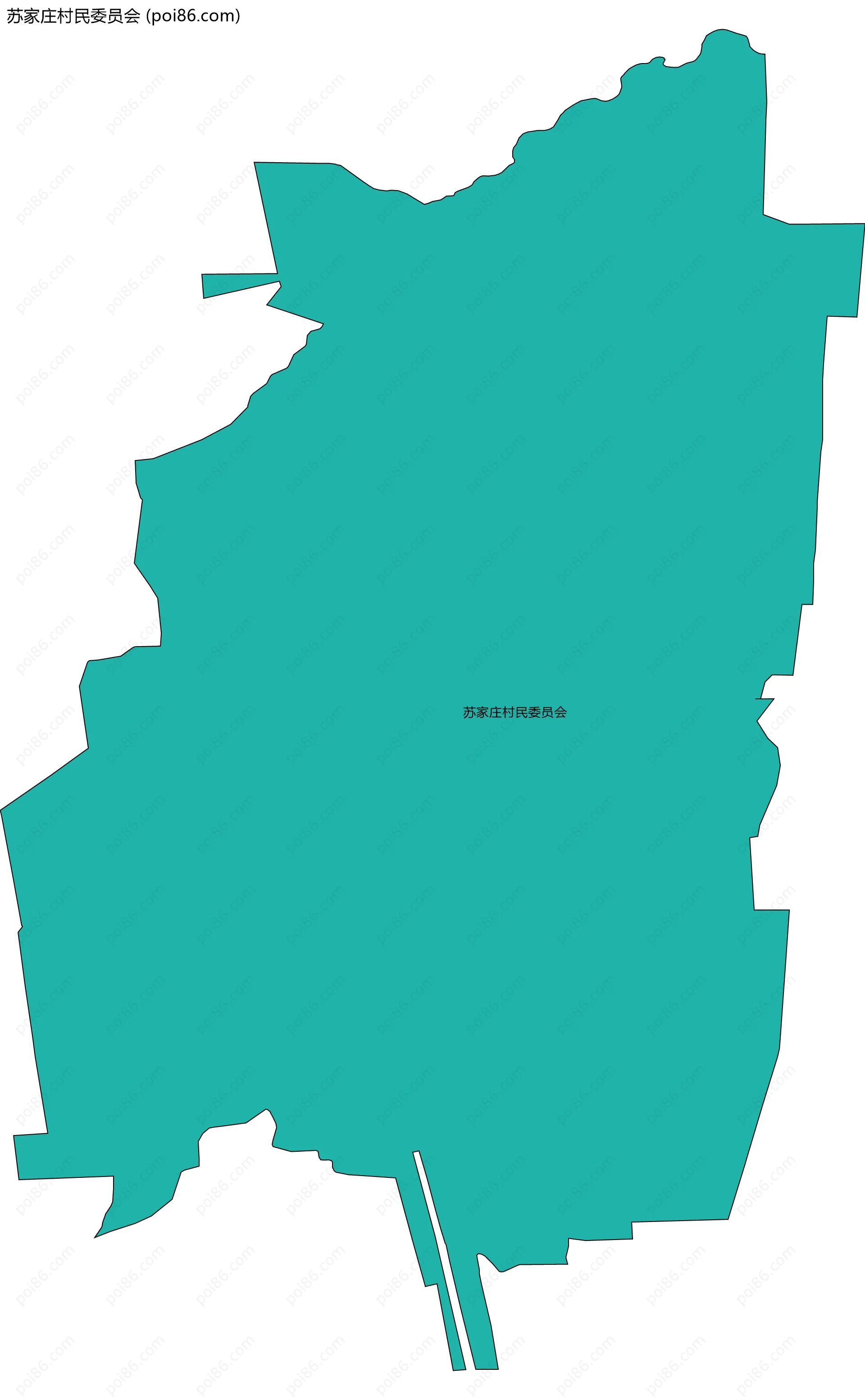 苏家庄村民委员会边界地图