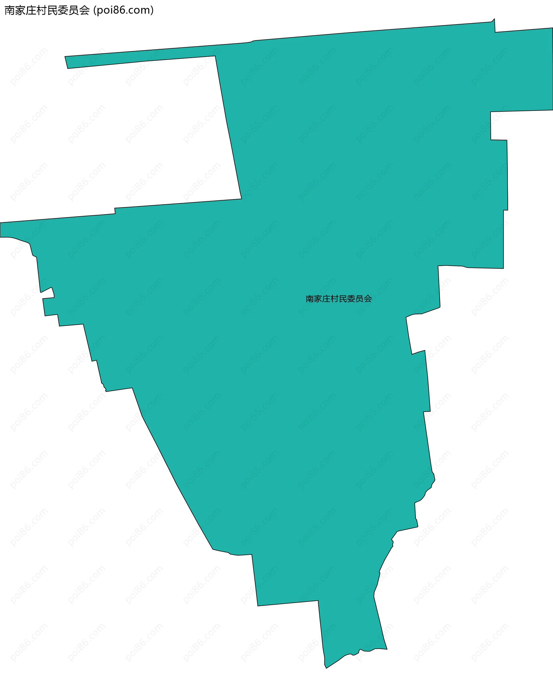 南家庄村民委员会边界地图