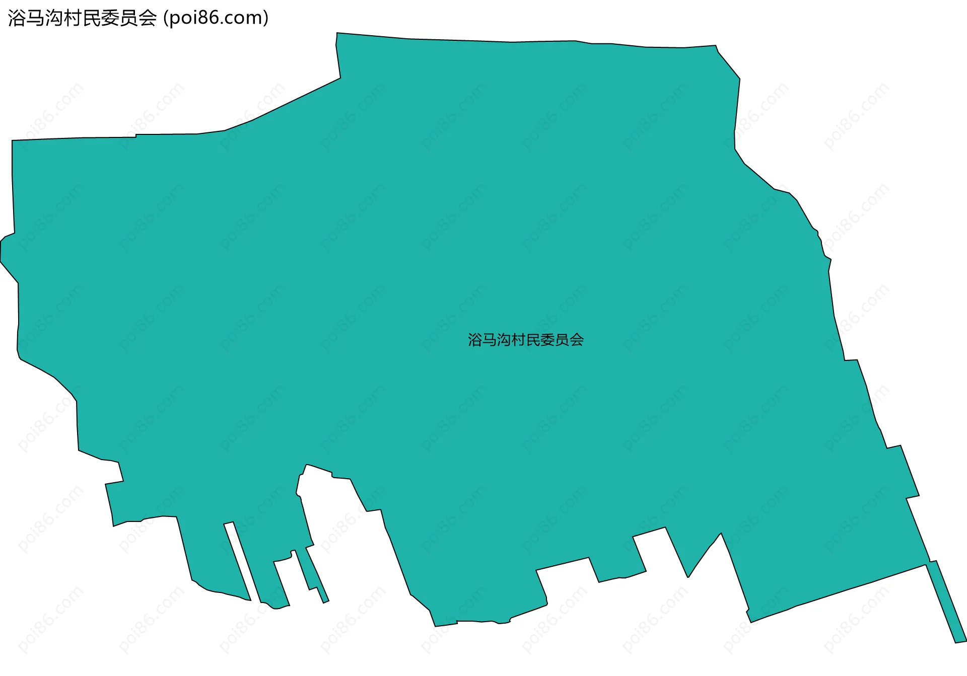 浴马沟村民委员会边界地图