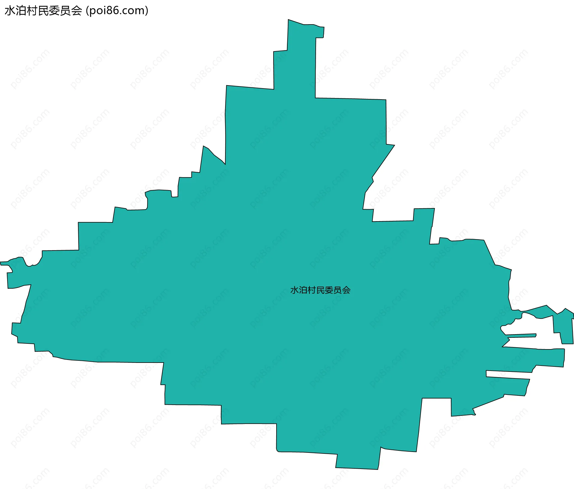 水泊村民委员会边界地图