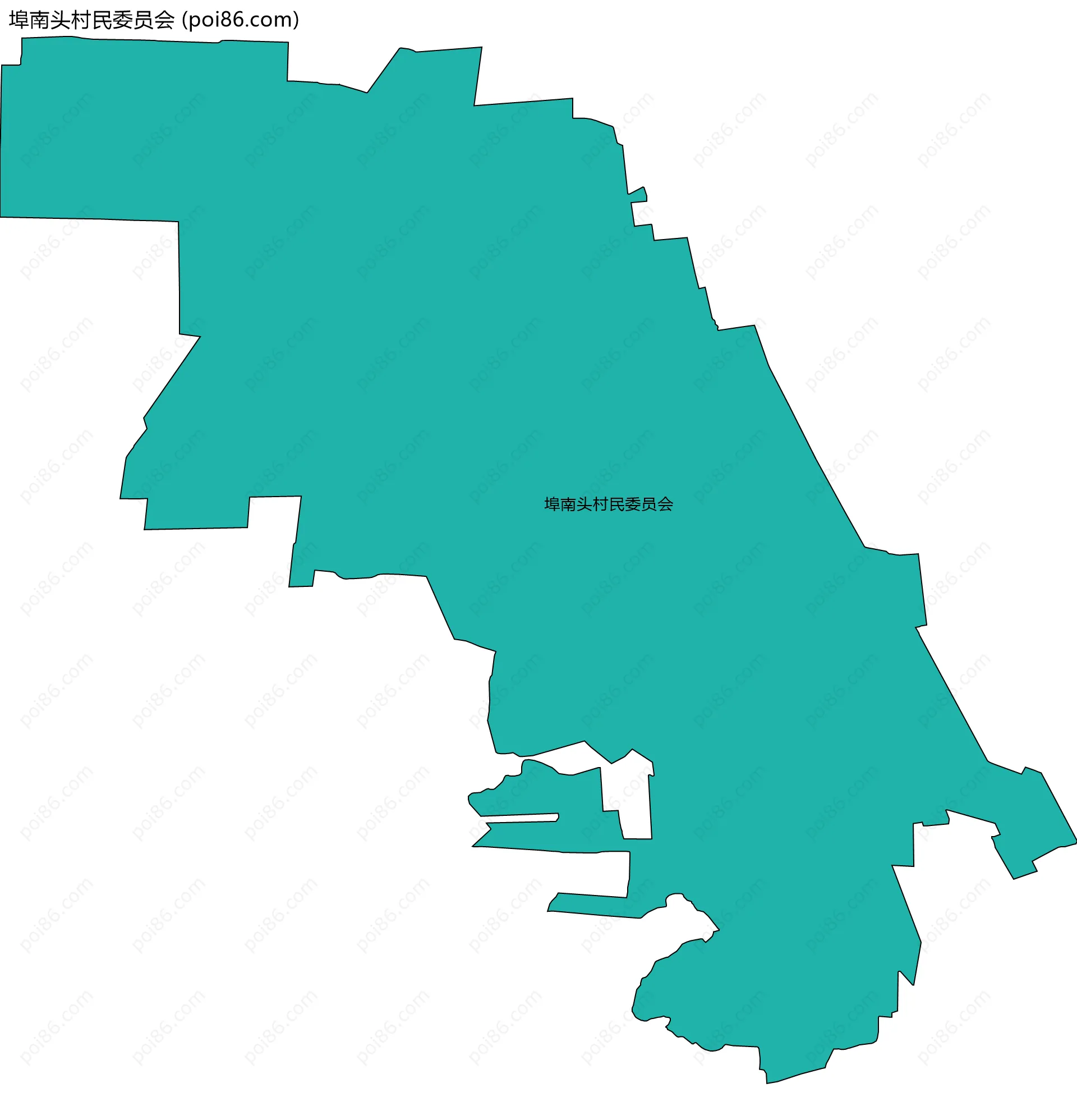 埠南头村民委员会边界地图