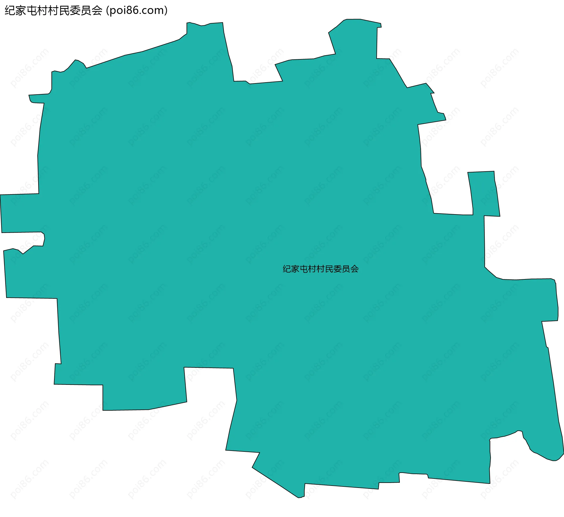 纪家屯村村民委员会边界地图