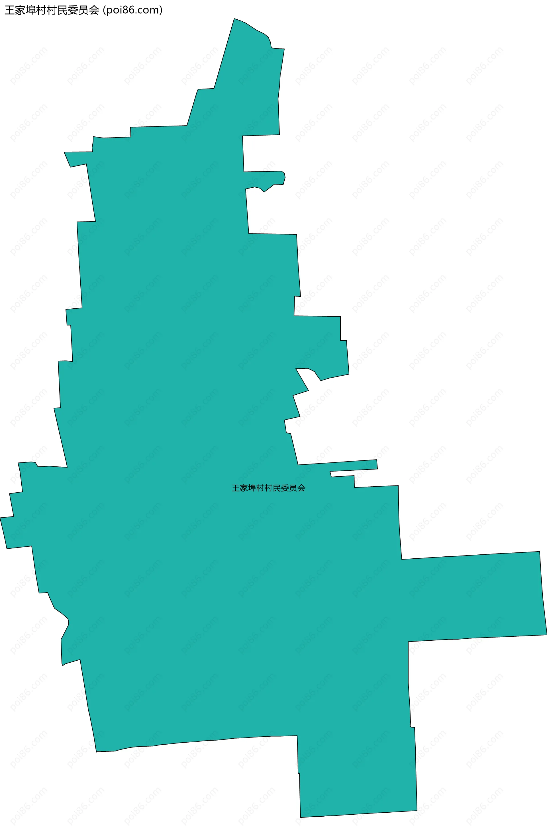 王家埠村村民委员会边界地图