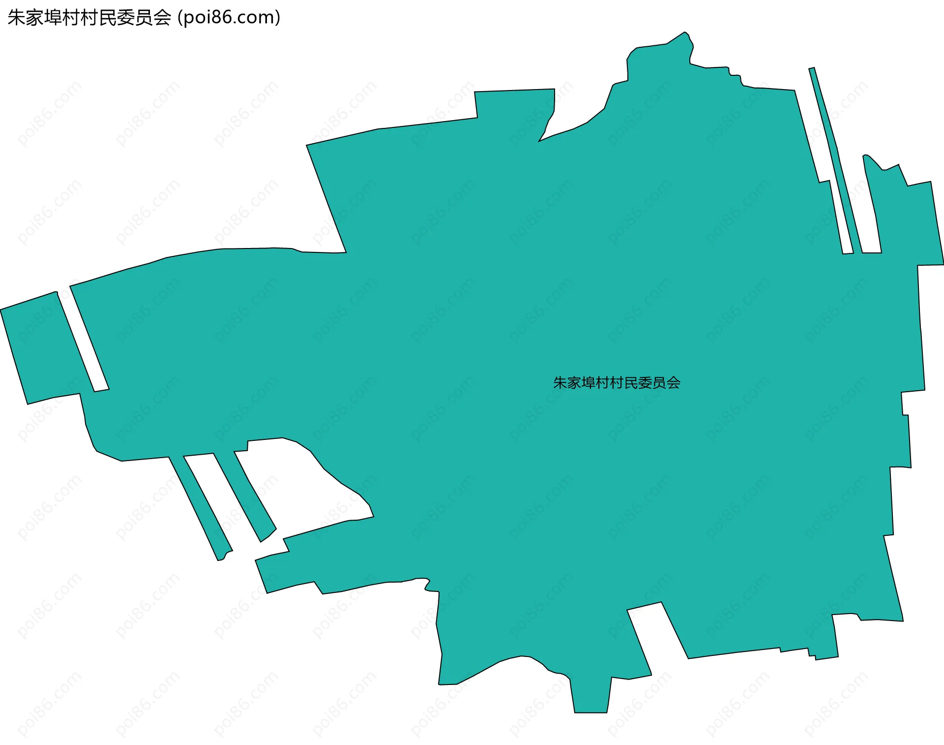 朱家埠村村民委员会边界地图