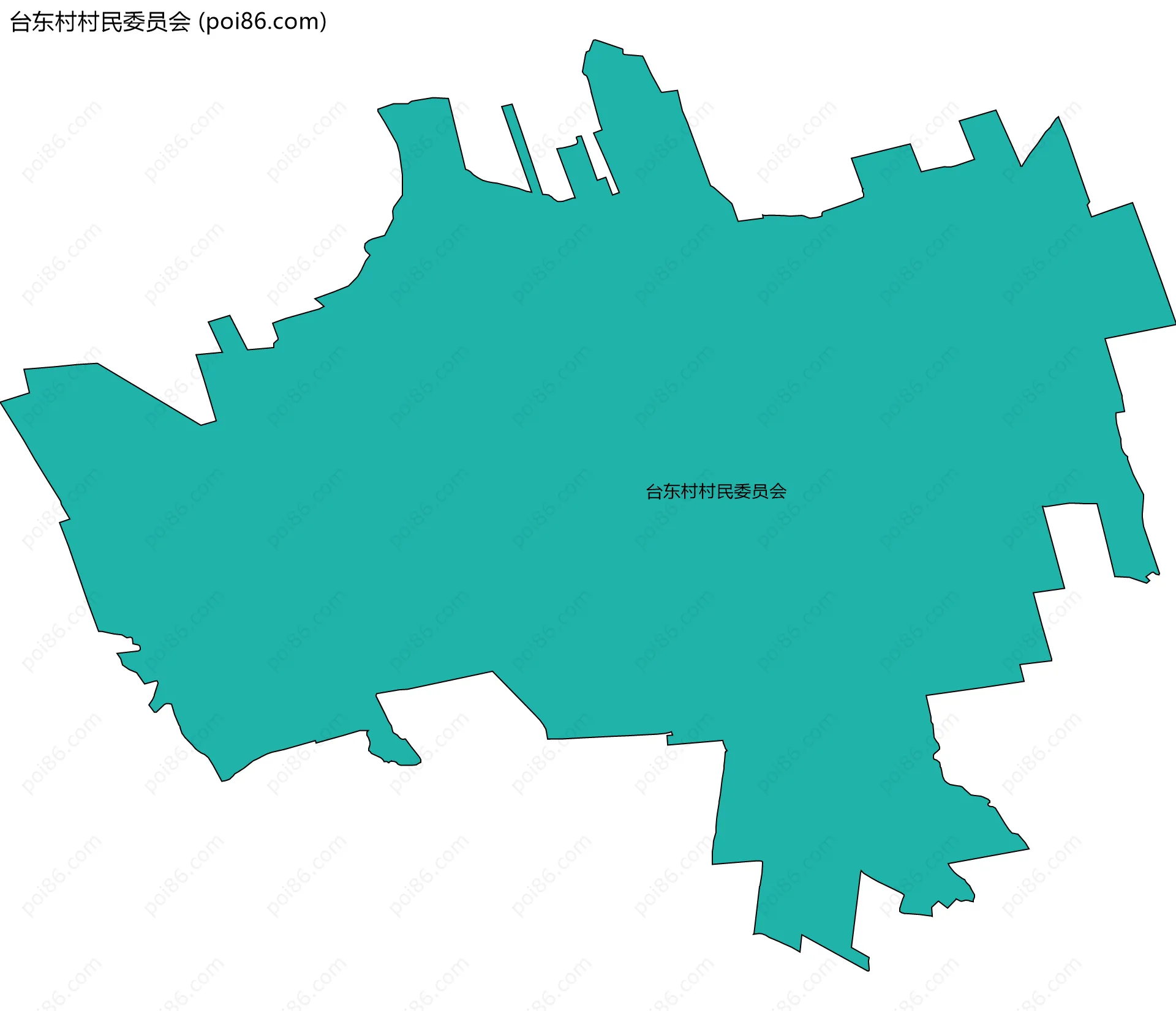 台东村村民委员会边界地图