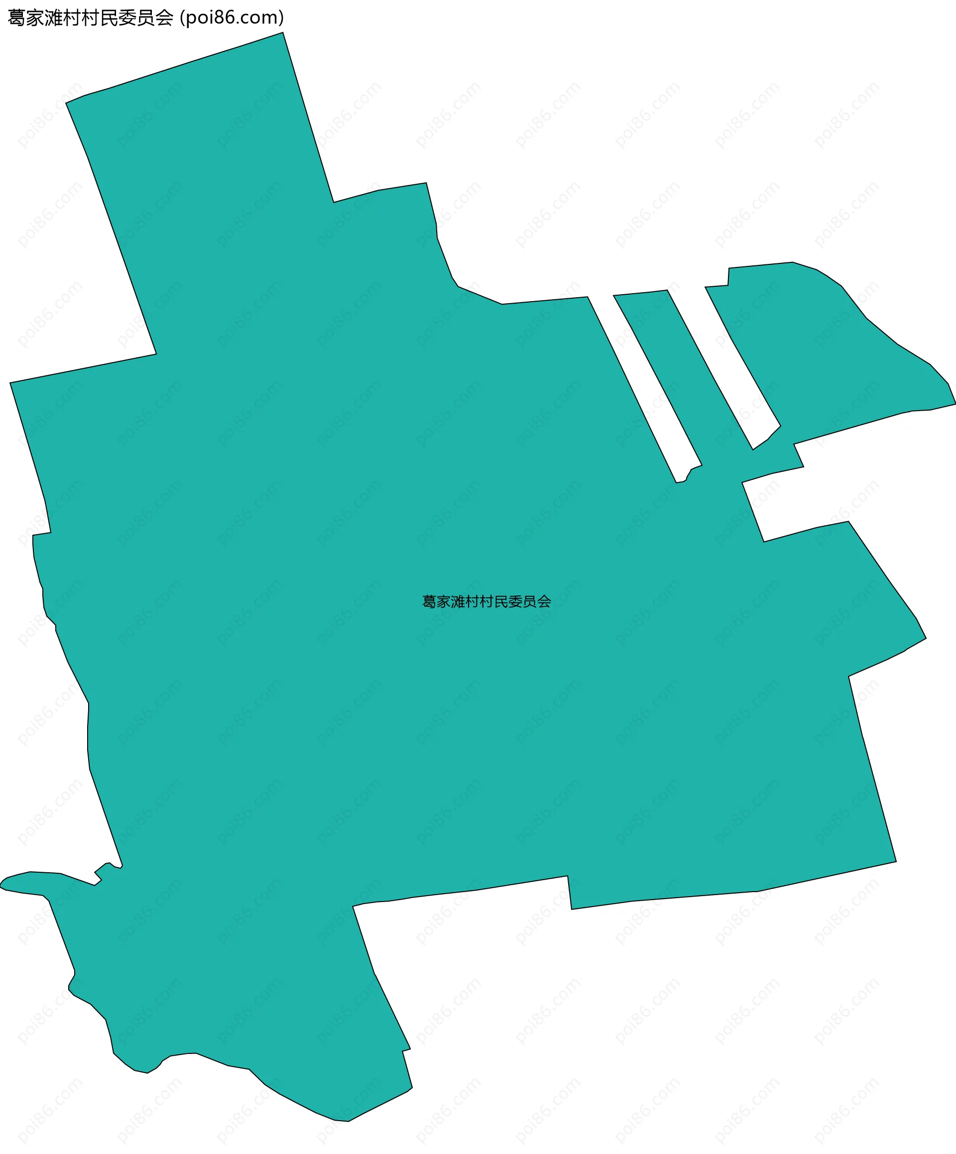 葛家滩村村民委员会边界地图